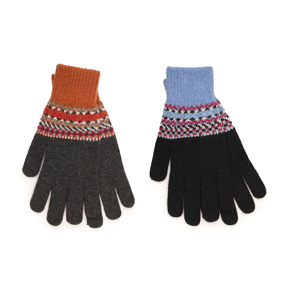 Herren Handschuhe 2er Pack Herren Winter Warm Fairisle Wollhandschuhe One Size Weiche Fäustlinge