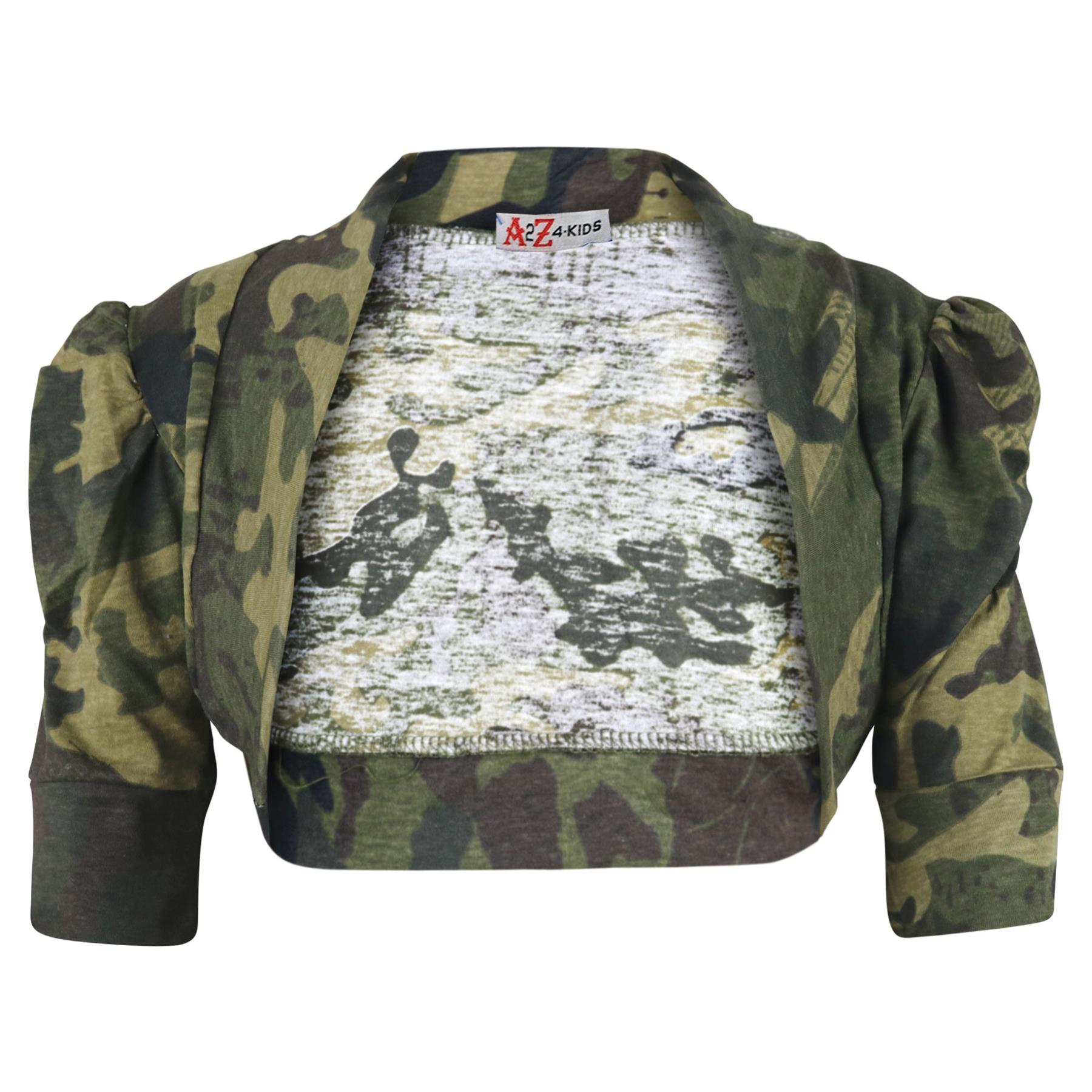 New Kids Girls Ruched Sleeve Stylish Shrug Bolero Cropped Cardigan 2-13 Years - Picture 19 of 51