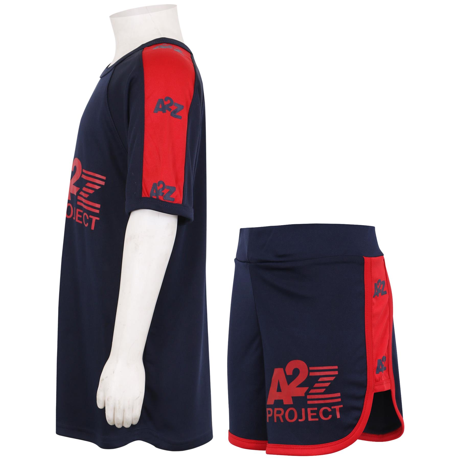 Set t-shirt e pantaloncini con stampa e profili in contrasto