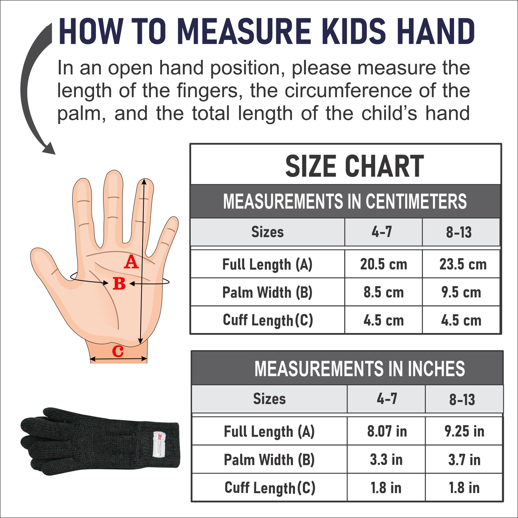 A2Z 4 Kids Girls Boys Thinsulate Gloves Winter Warm Mittens Soft Lined Gloves - Picture 8 of 26