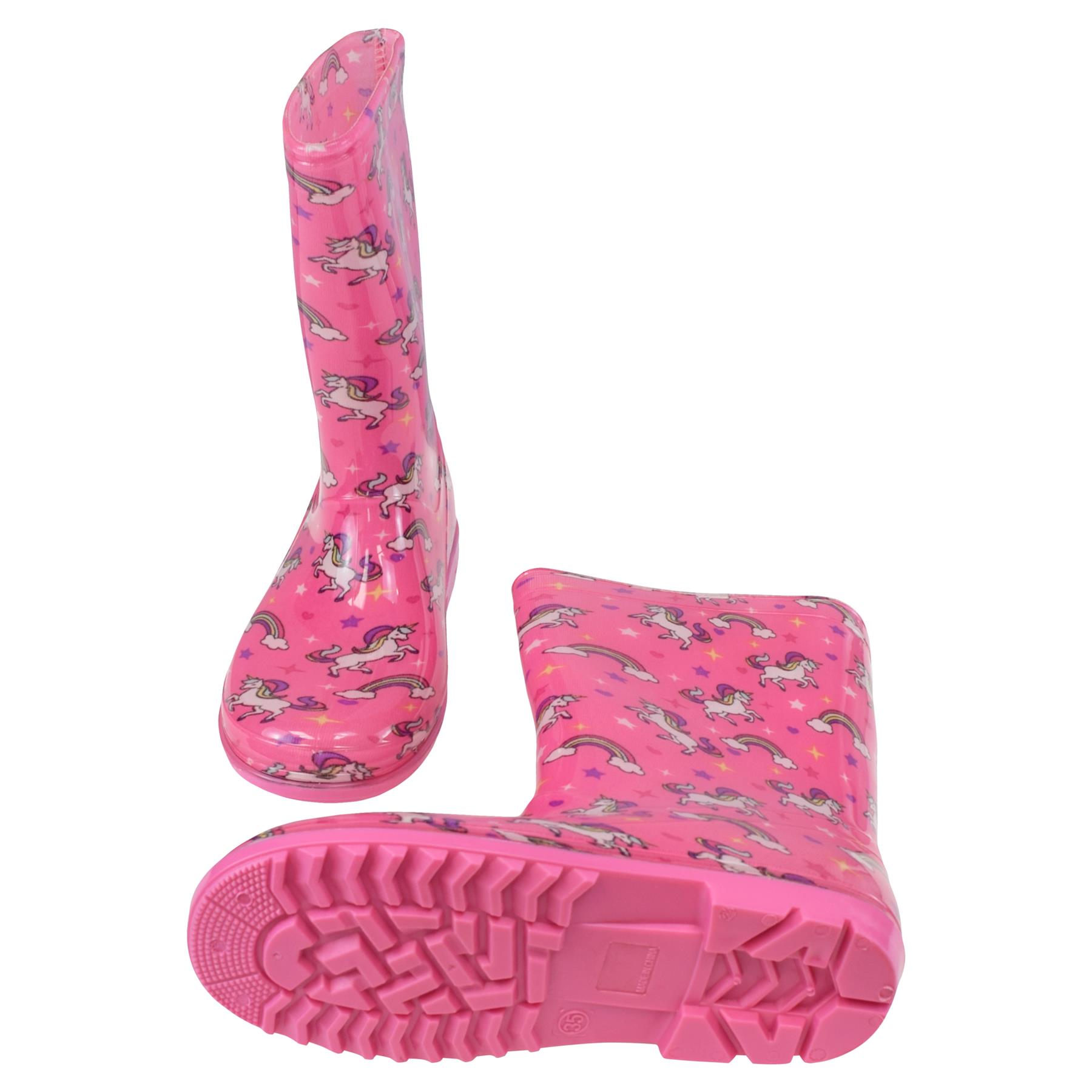 Niños Niñas Wellington Botas de Agua Antideslizantes Impermeables Ligeras Botas de Lluvia - Imagen 6 de 8