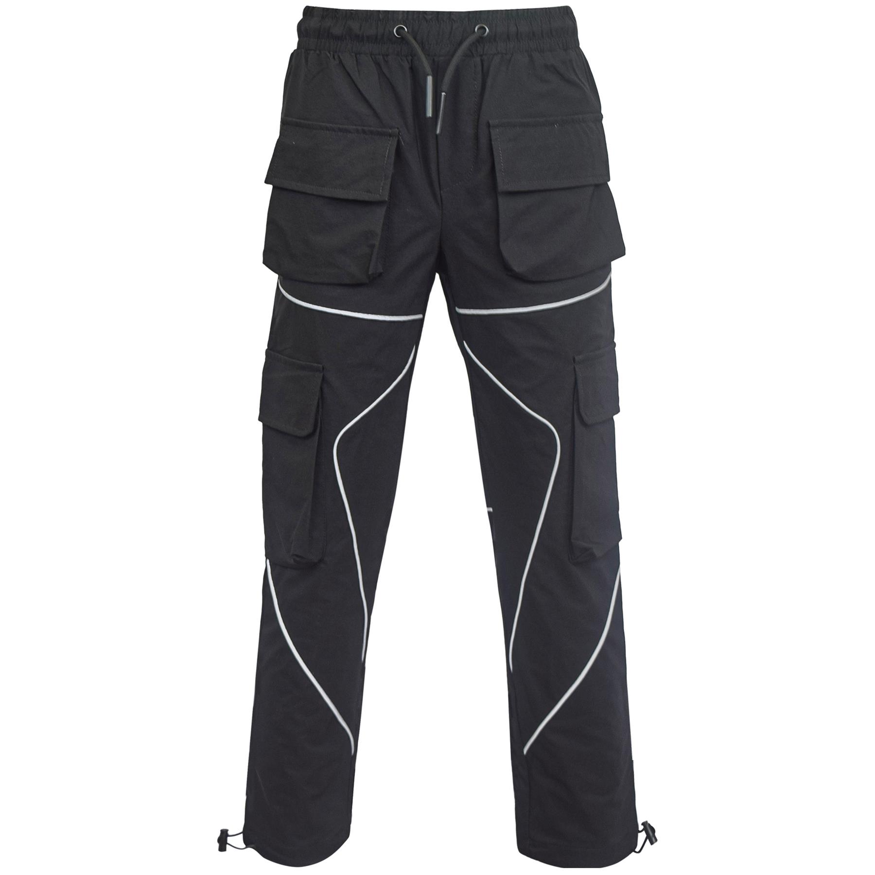 Kids Girls Cargo Trousers Elasticated Waist Straight Fit Joggers Activewear Pant - Picture 3 of 11