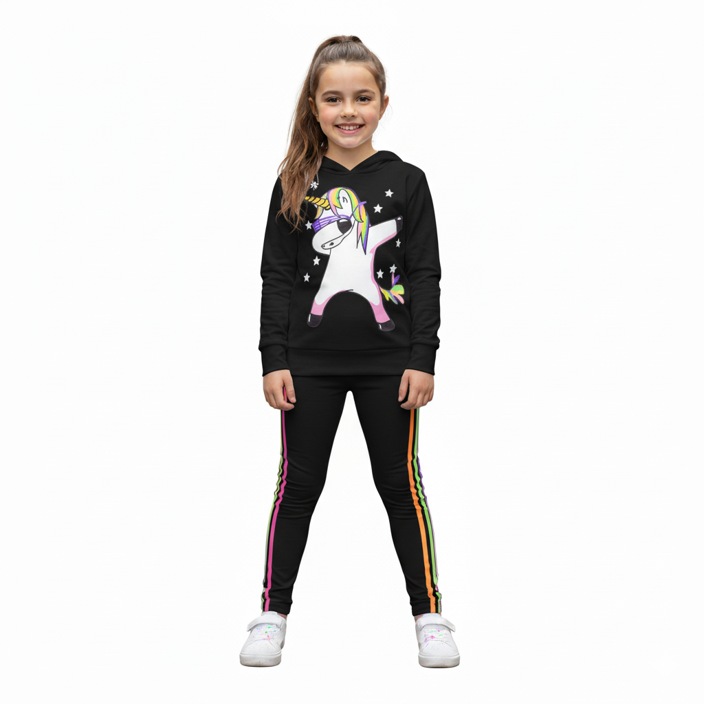 A2Z 4 Kids Girls Tracksuit Designer Unicron Xmas Legging Set New Age 7 to 13 Yrs