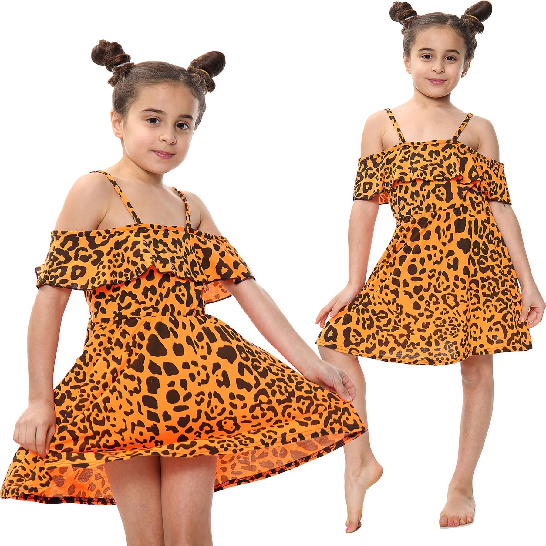 Girls Skater Dress Kids Plain Color Summer Party Off Shoulder Dresses 7-13 Yr - Picture 28 of 111