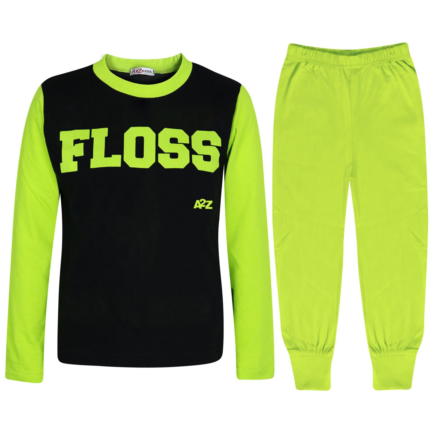 Pyjama Enfant Fille/Garçon A2Z - Imprimé Trendy Floss, 100% Coton, Neuf Avec étiquettes