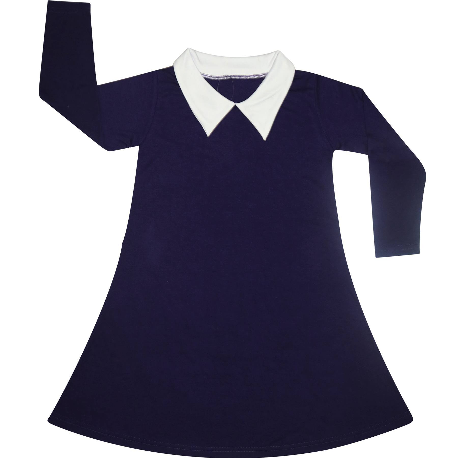 Kids Girls Halloween Swing Dress Peter Pan Collar Flared Skater Dresses 5-13Y - Picture 14 of 25