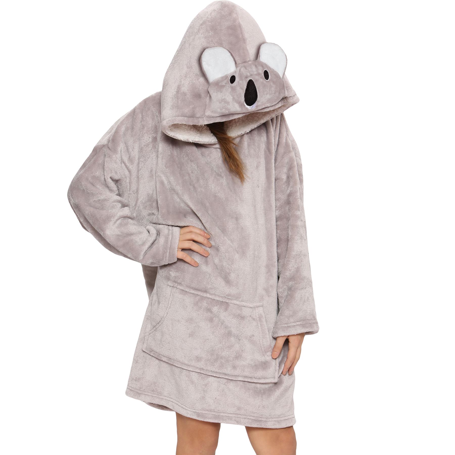 Unisex Hombres Damas Sudadera con Capucha de Gran Tamaño Animal Acurrucarse Manta Súper Suave Cálida Vellón - Imagen 56 de 104