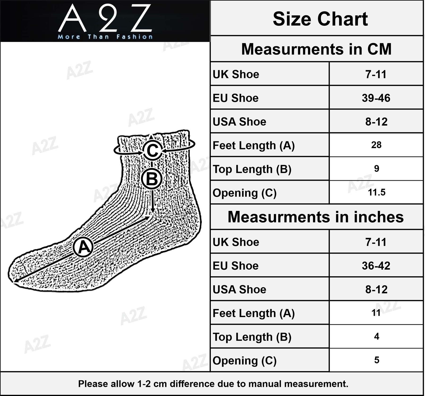 A2Z Mens 2 Pack Slipper Grip Sock Non Slip Comfortable For Daily Wear Cosy Socks - Picture 6 of 6