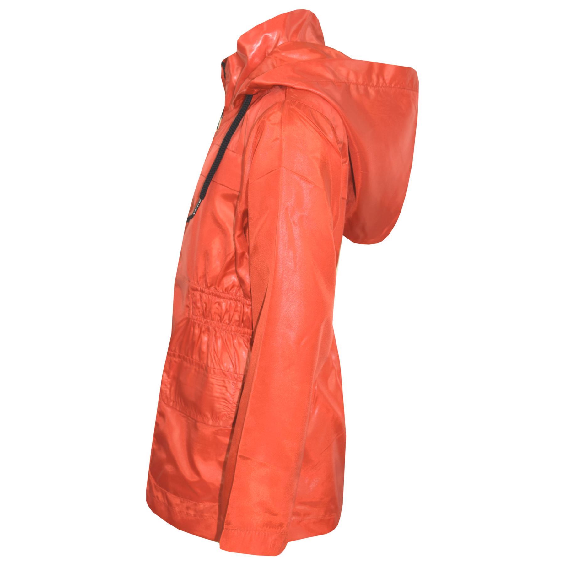 Kids Girls Boys Red Hooded Raincoats Cagoule Lightweight Jacket Rain Mac 5-13 Yr