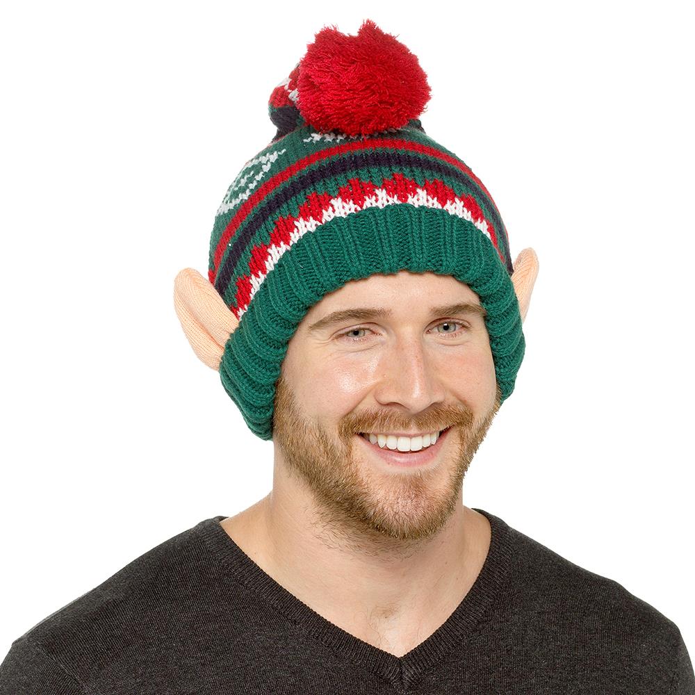 A2Z Mens Beanie Hat Novelty Xmas Christmas Ears Hats Super Soft Winter Warm Hats - Picture 2 of 2