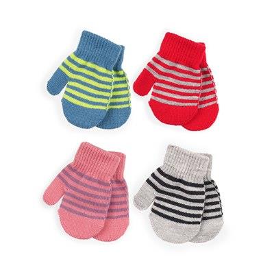Baby 4er Pack Fäustlinge Winter warme Handschuhe Einheitsgröße Vollfinger Strickhandschuhe - Bild 8 von 13