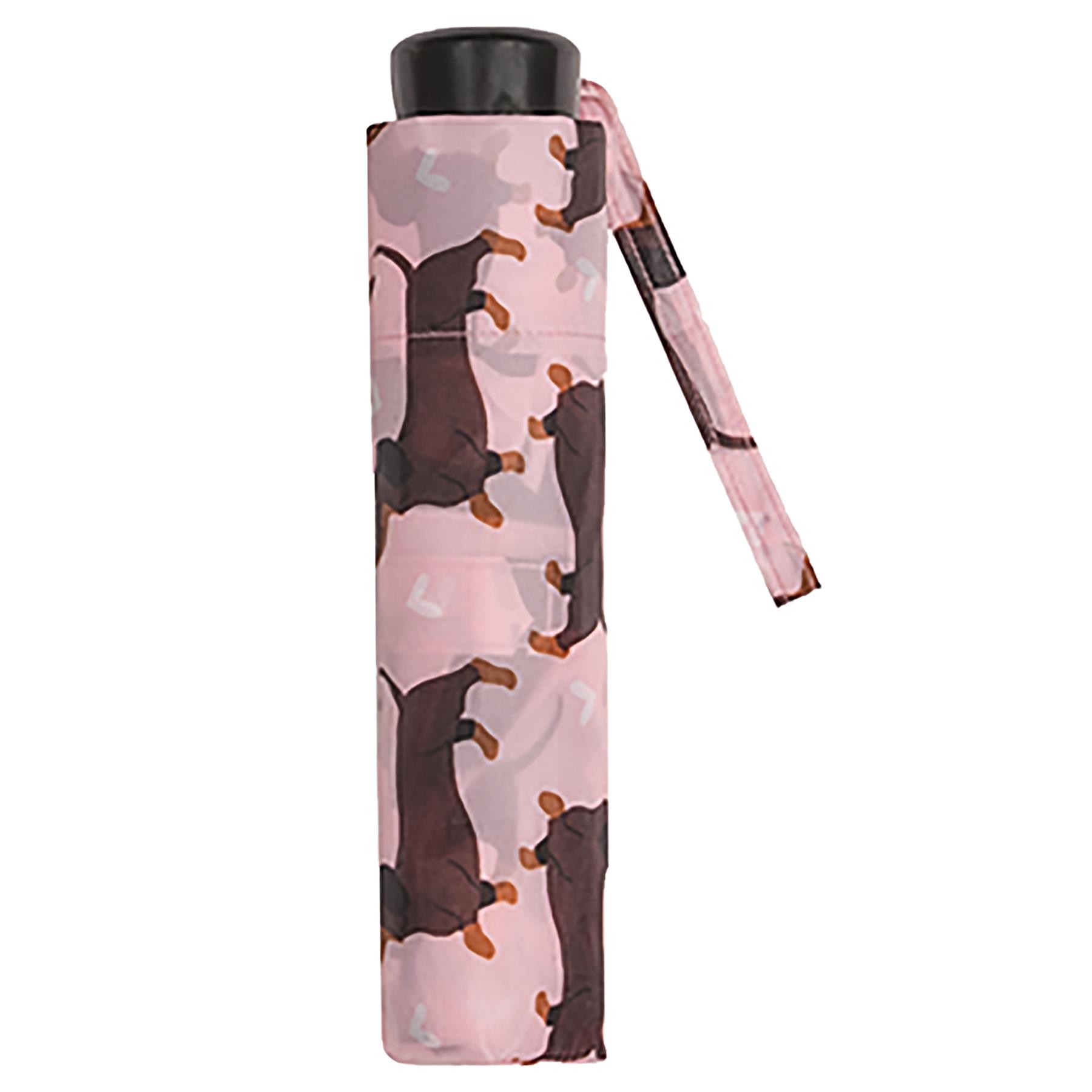Ladies Supermini Folding Umbrella Sausage Dog AOP Weather Resist Compact Brolly - Picture 3 of 11