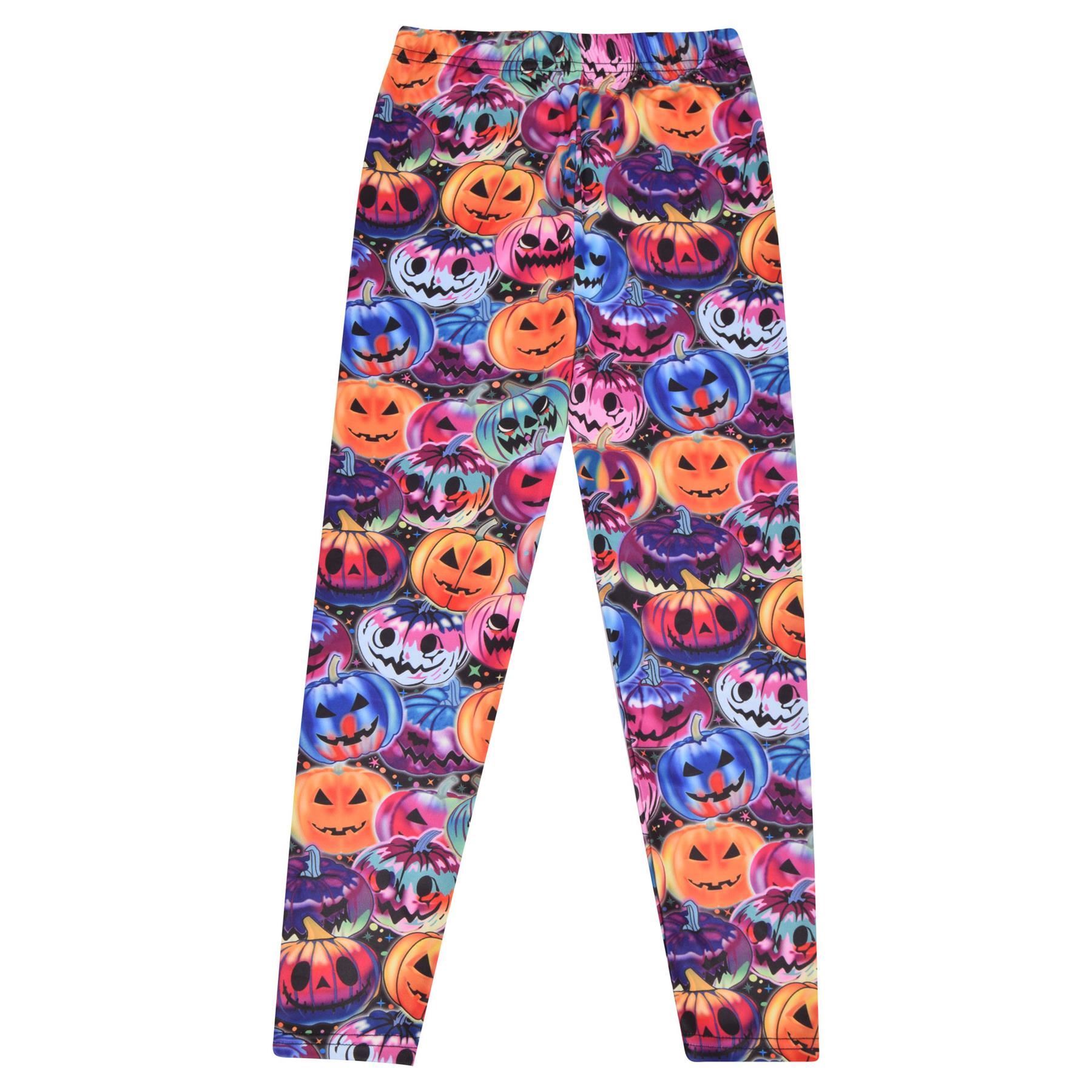 Niñas Halloween Leggings Telaraña Estampado Calavera Leggings Disfraz Elegante 3-13 Años - Imagen 26 de 43