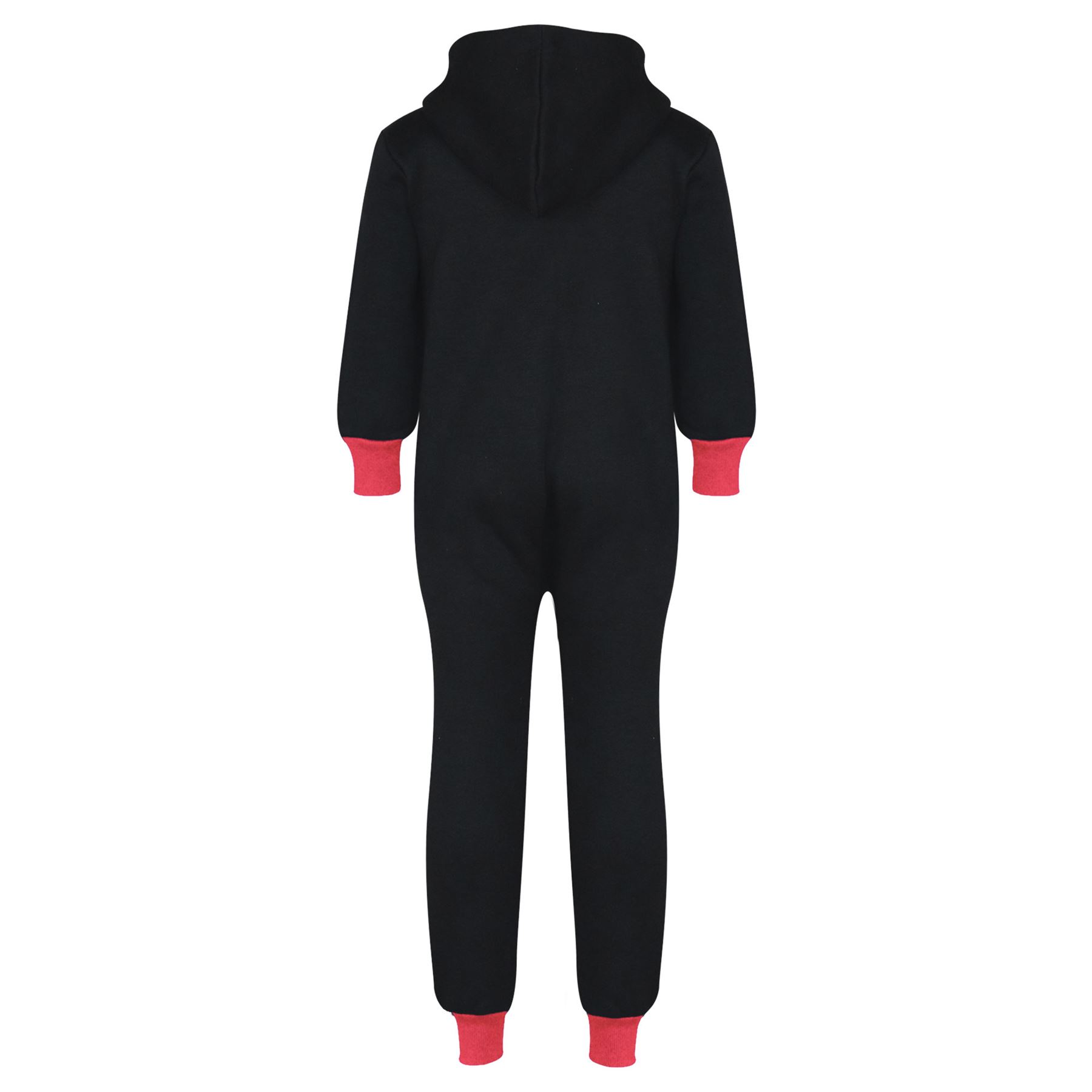 Kids Girls Boys A2Z Onesie One Piece Contrast Fleece Hoodie All In One Jumpsuit - Picture 29 of 66