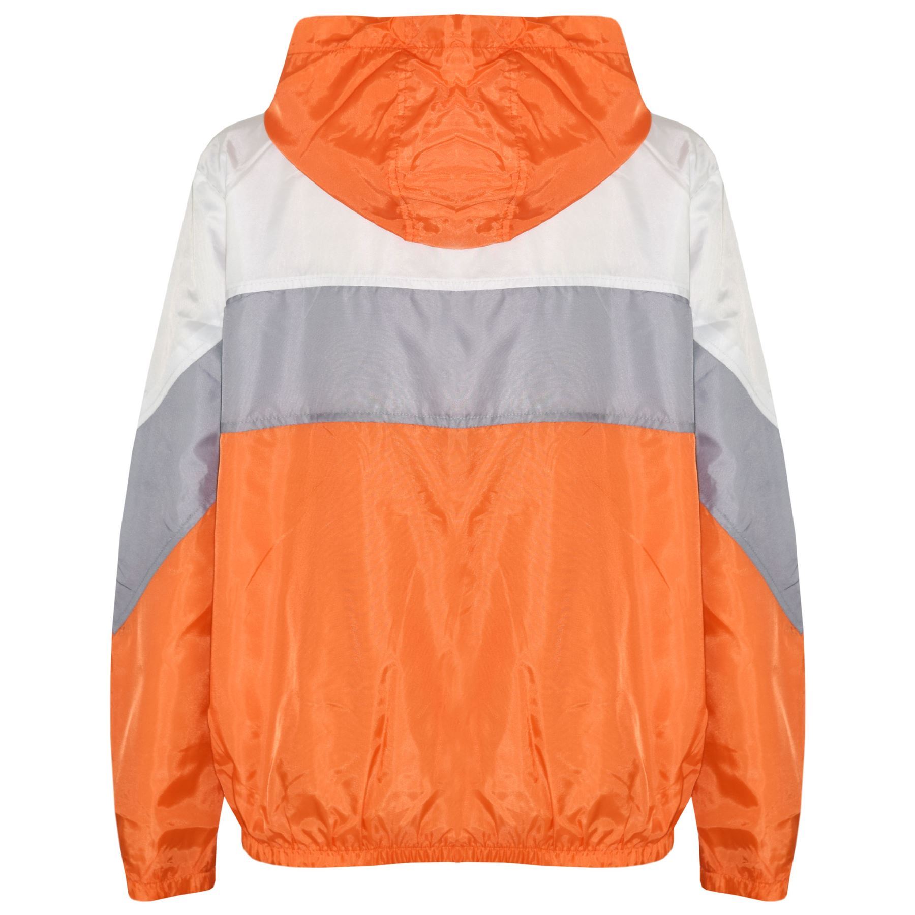 Kids Girls Boys Windbreaker Jackets Red Panelled Hooded Raincoats Age 5-13 Years