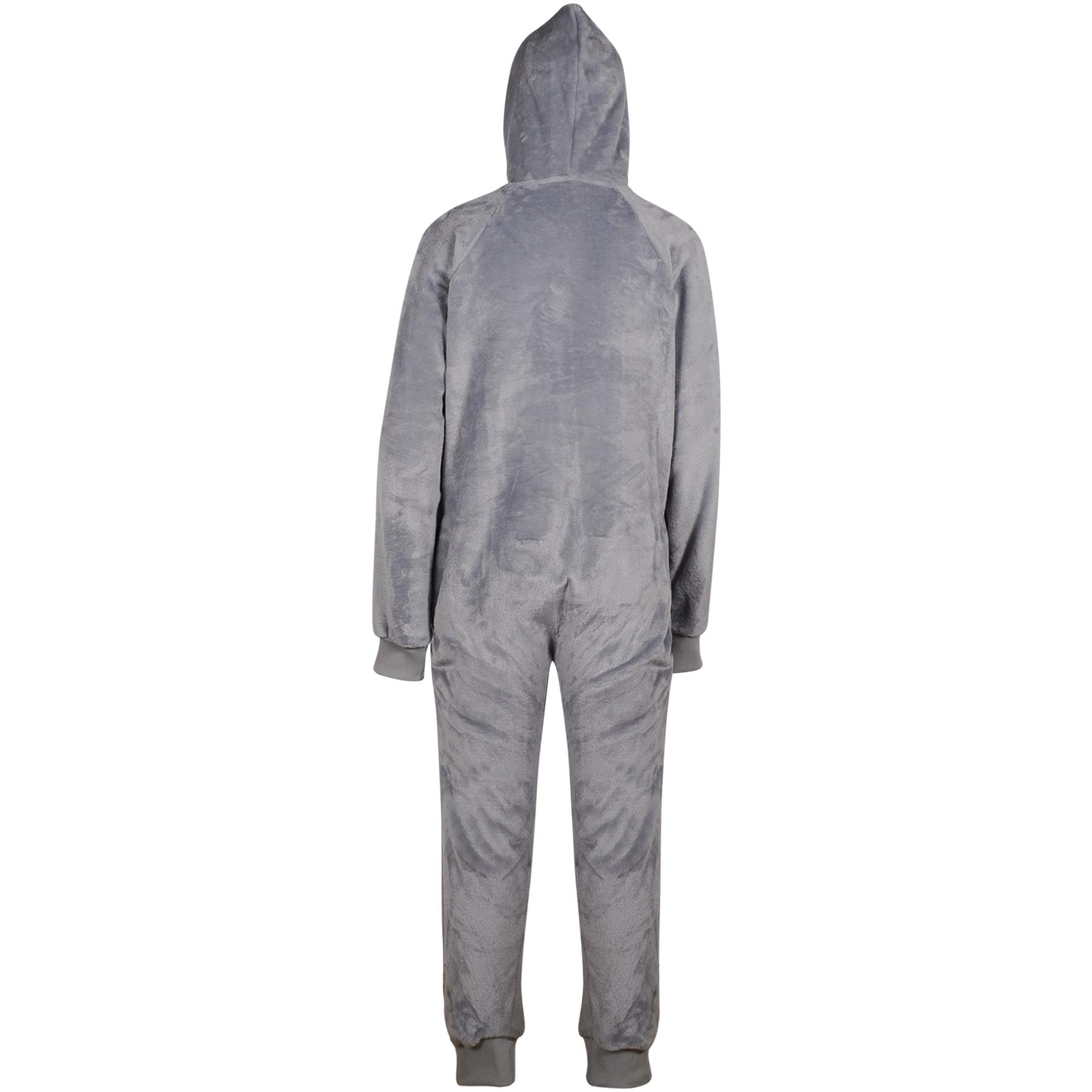 Kids Girls Boys Plain Fleece A2Z Onesie One Piece Hooded All In One Jumpsuit - Picture 13 of 27