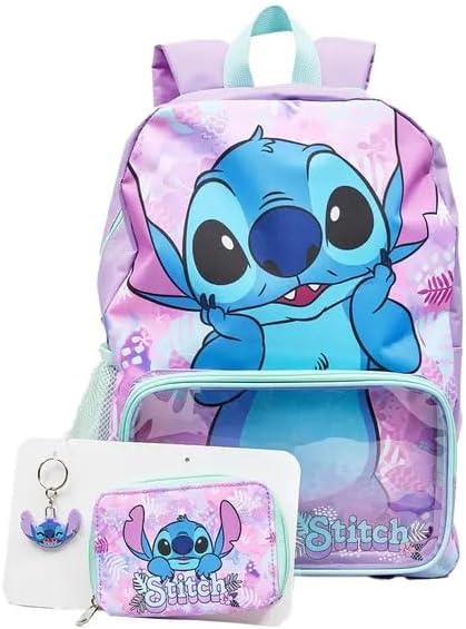 Disney Lilo And Stitch Niñas Mochila Conjunto Licencia Oficial 3 Piezas Bolso Escolar - Imagen 2 de 4