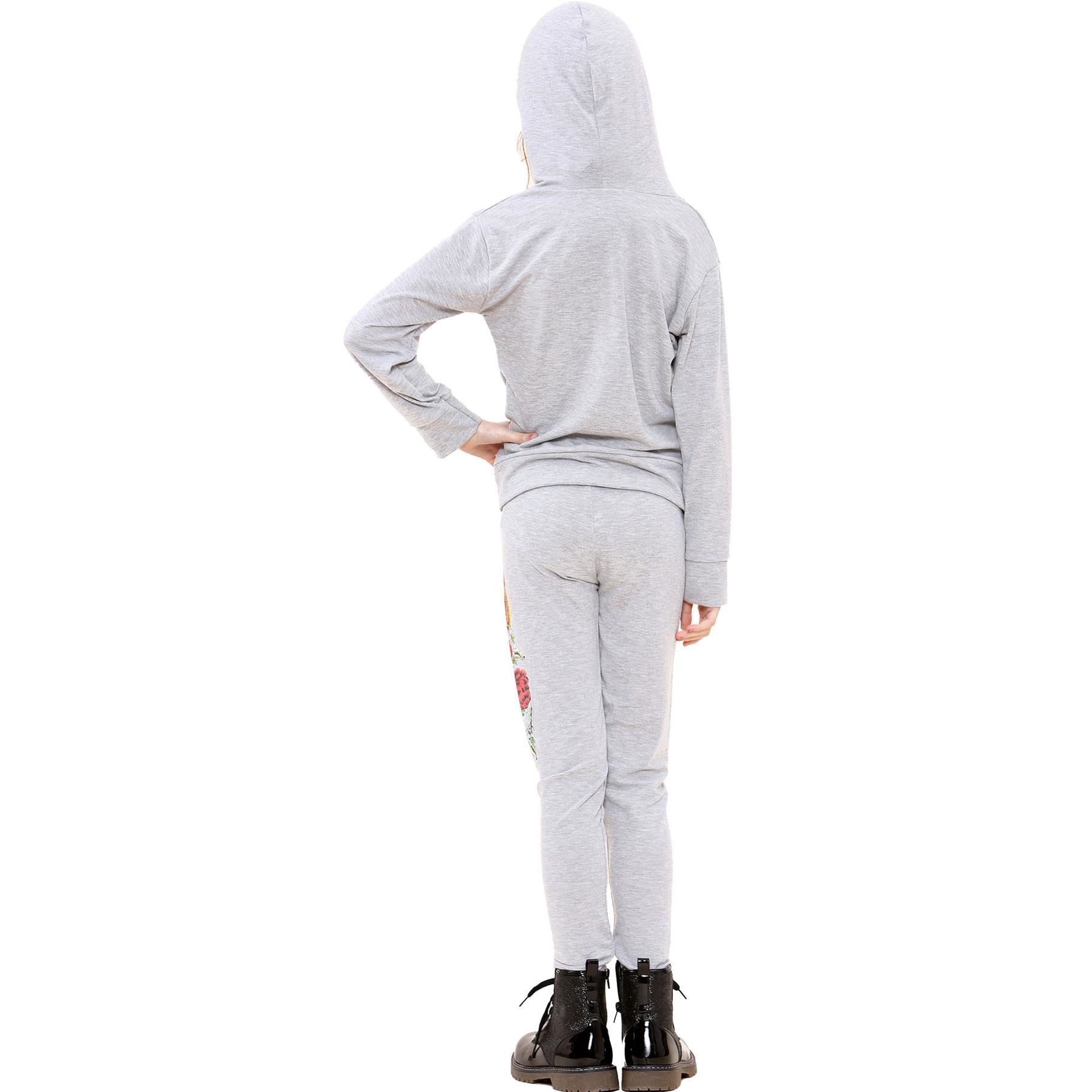 Girls Top Kids Made You Look Print Long Sleeves Hooded Top & Legging Set 5-13 Yr - Picture 18 of 21