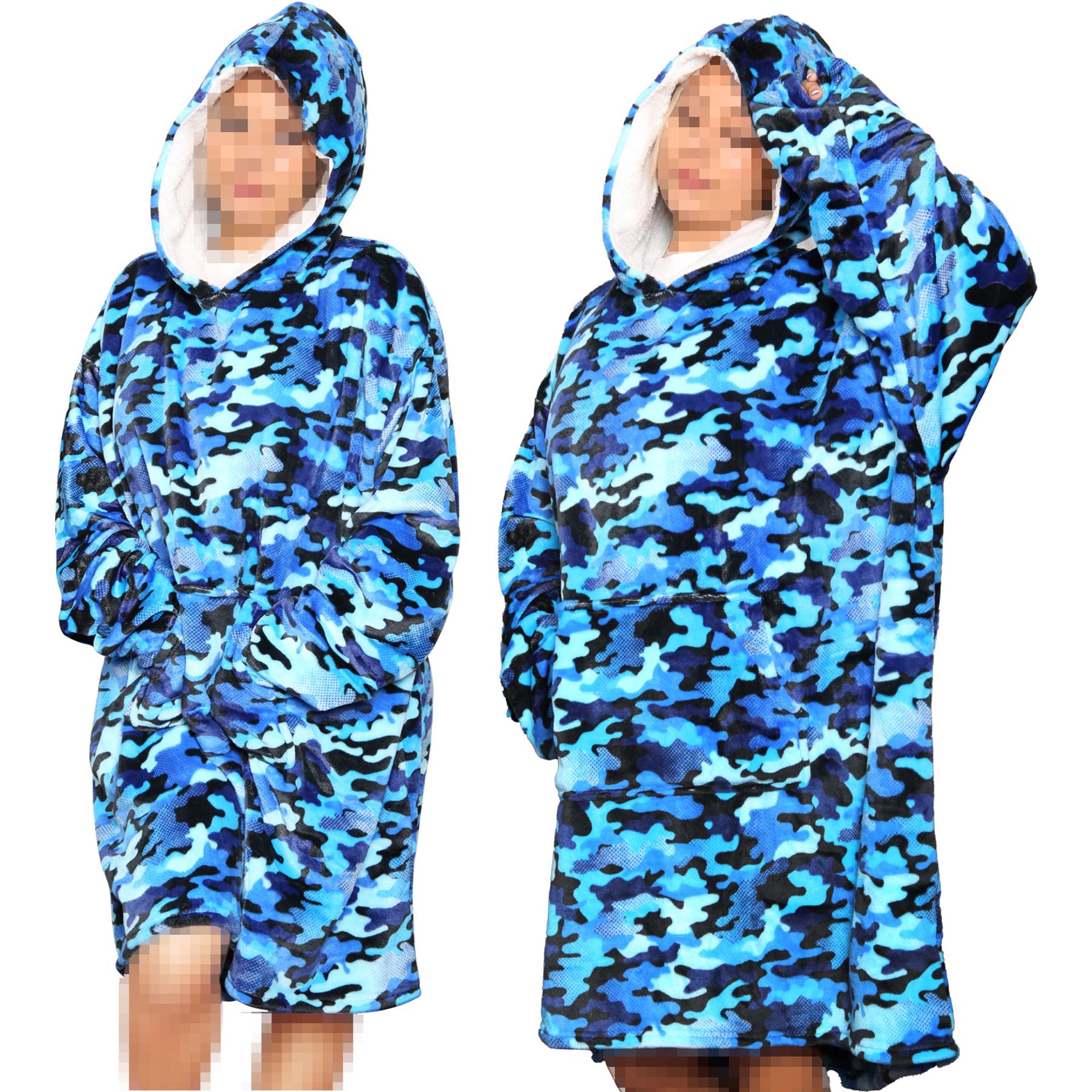 Unisex Hombres Damas Sudadera con Capucha de Gran Tamaño Animal Acurrucarse Manta Súper Suave Cálida Vellón - Imagen 11 de 104