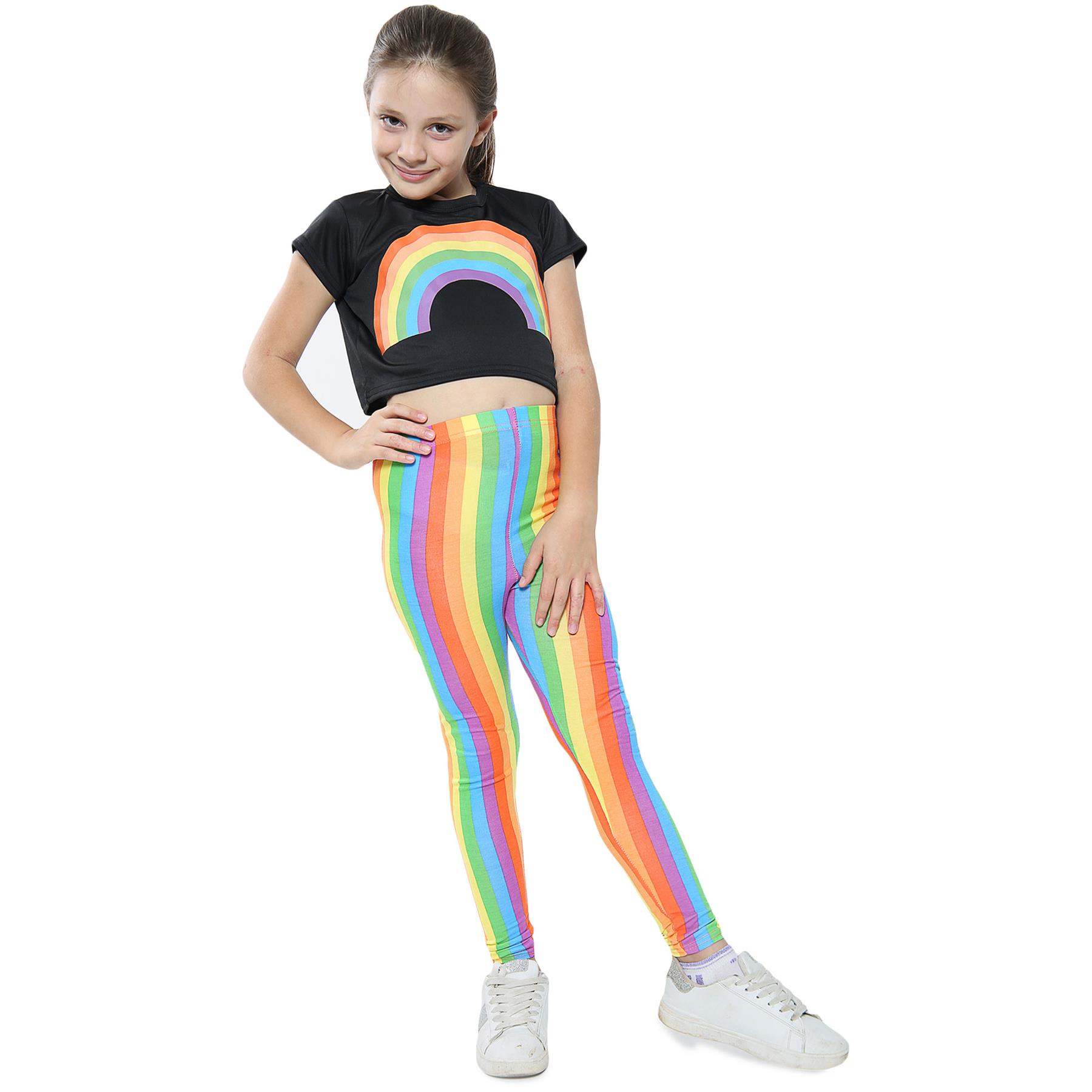 Girls Tops Kids Designer NYC Dreaming Trendy Crop & Fashion Legging Set 7-13 Yrs Black