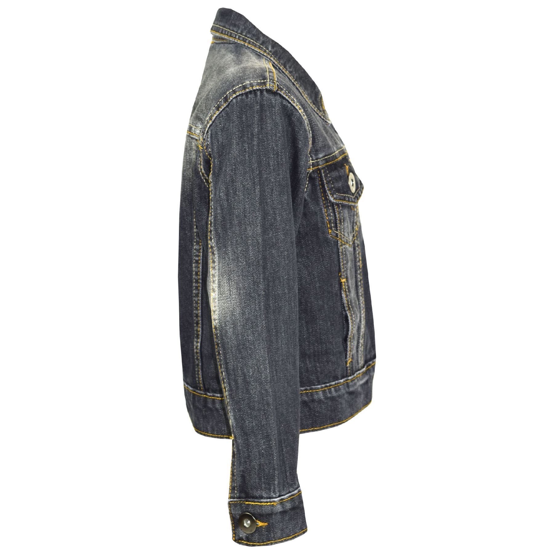 Kids Boys Denim Jackets Designer Black Jeans Jacket Fashion Coat New Age 3-13 Yr