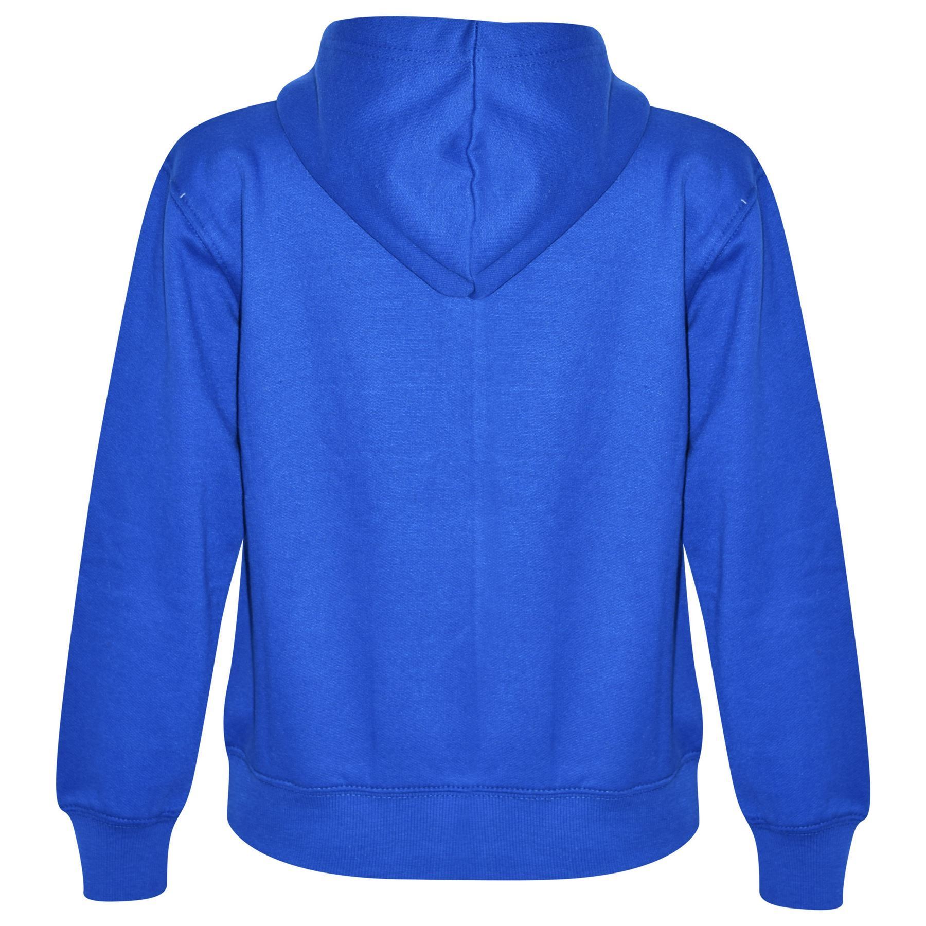 Kids Classic Plain & Tie Dye Print Full Zip-Up Soft Hooded Zipper Jacket 2-13Yrs - Picture 104 of 128