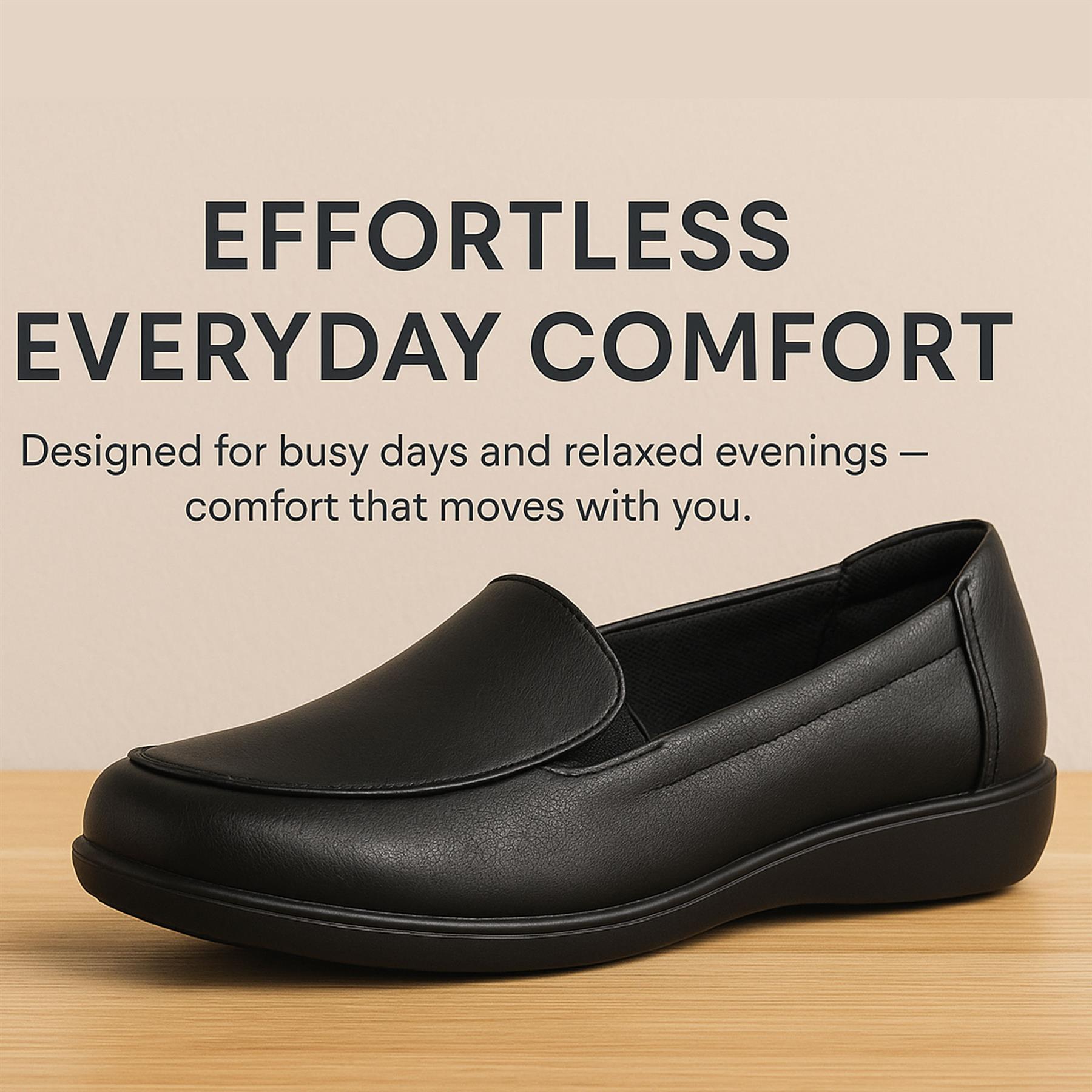 A2Z Damen Teen Mädchen Weite Passform Slipper PU Halbschuhe Komfort Arbeit Wanderschuhe - Bild 6 von 8