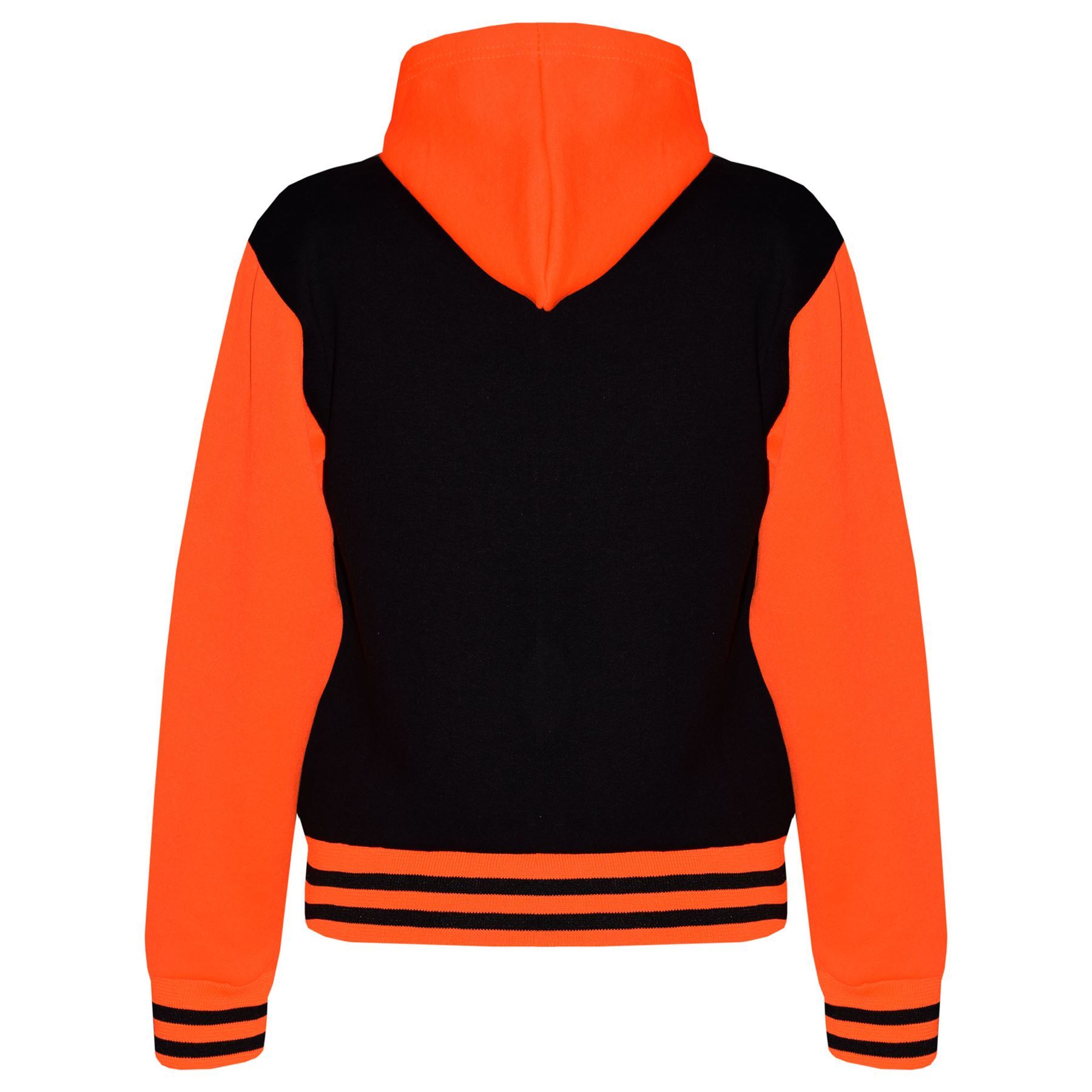 Kids B.B Hooded NYC FOX Jacket Long Sleeve Baseball Coat Girls Boys Age 1-13 Yrs - Picture 19 of 104