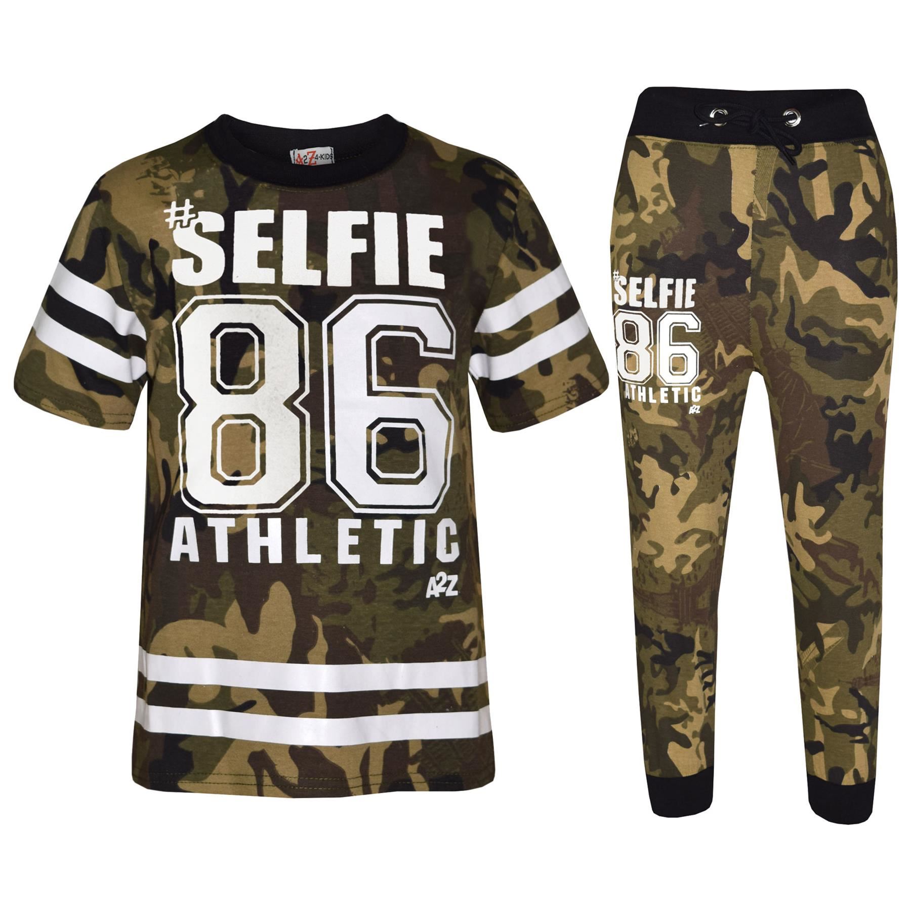 Set maglietta e pantaloni mimetici #Selfie 86 designer bambino ragazzo 7-13 anni - Foto 11 di 24
