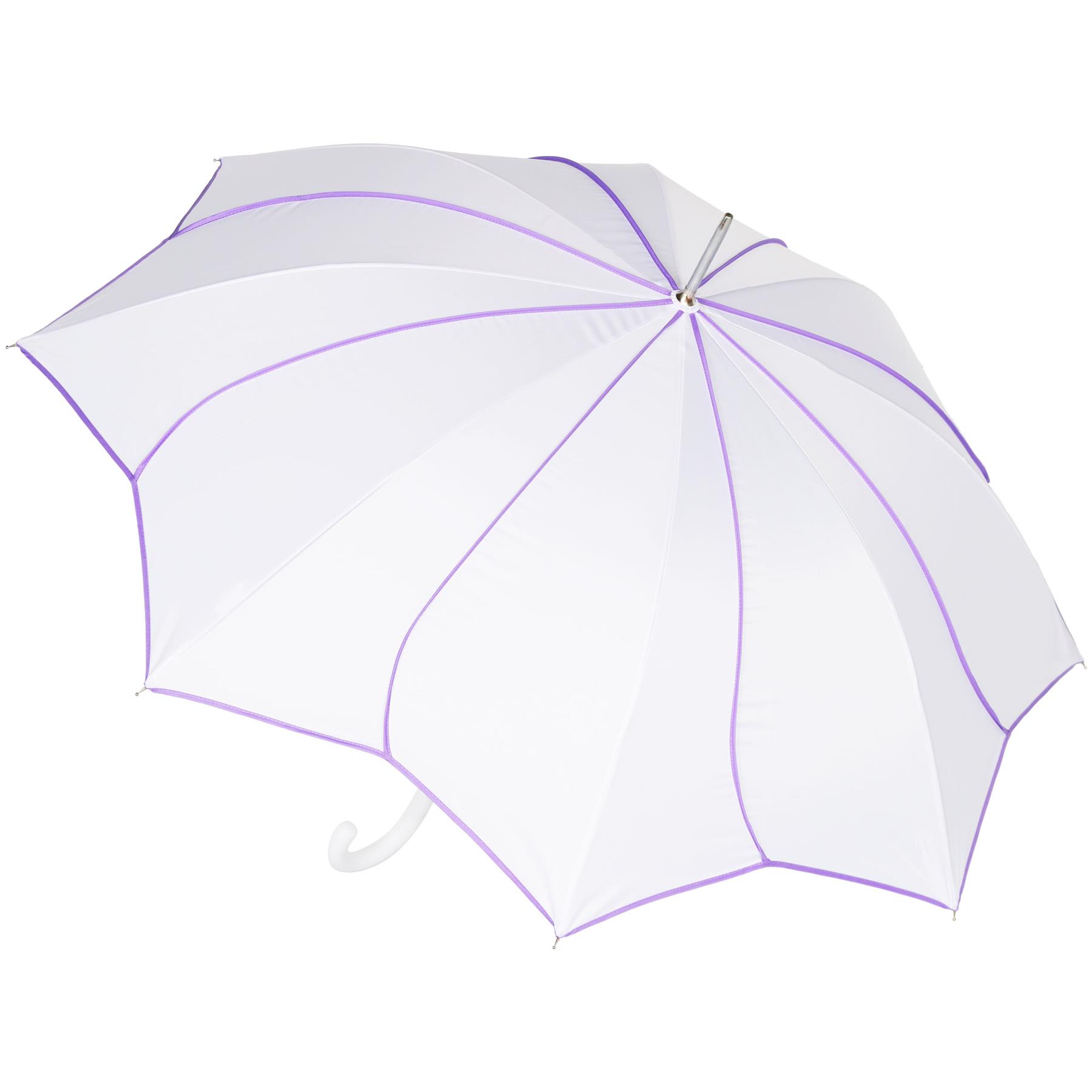 A2Z Wedding Umbrella 46" Auto Open Dome Canopy Dual Flower Piping Bride Brolly - Picture 17 of 21