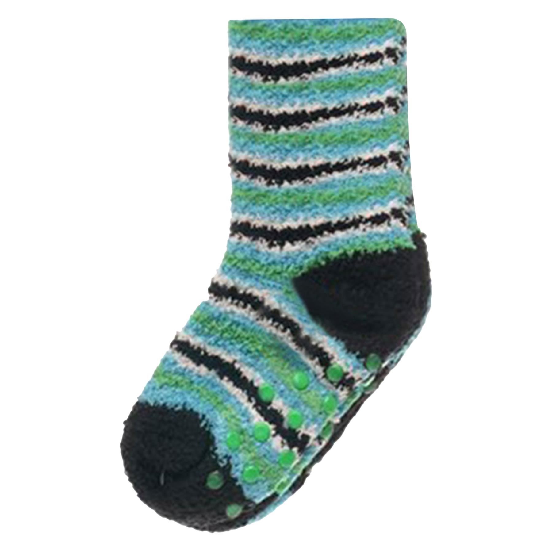 Kids Boys Cosy Thermal Socks Super Soft Fluffy Warm Non Skid Grippers Socks - Picture 8 of 9