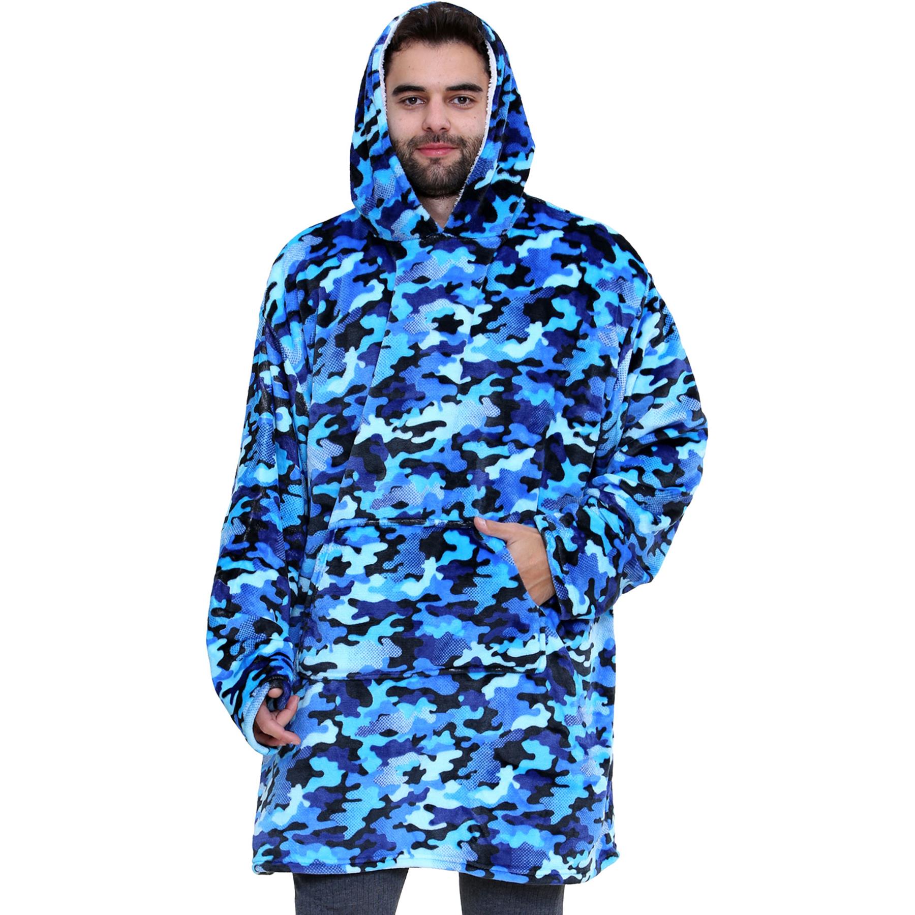Unisex Hombres Damas Sudadera con Capucha de Gran Tamaño Animal Acurrucarse Manta Súper Suave Cálida Vellón - Imagen 10 de 104
