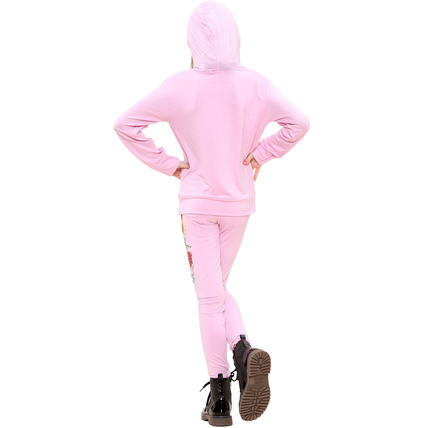 Girls Top Kids Made You Look Print Long Sleeves Hooded Top & Legging Set 5-13 Yr - Picture 4 of 21