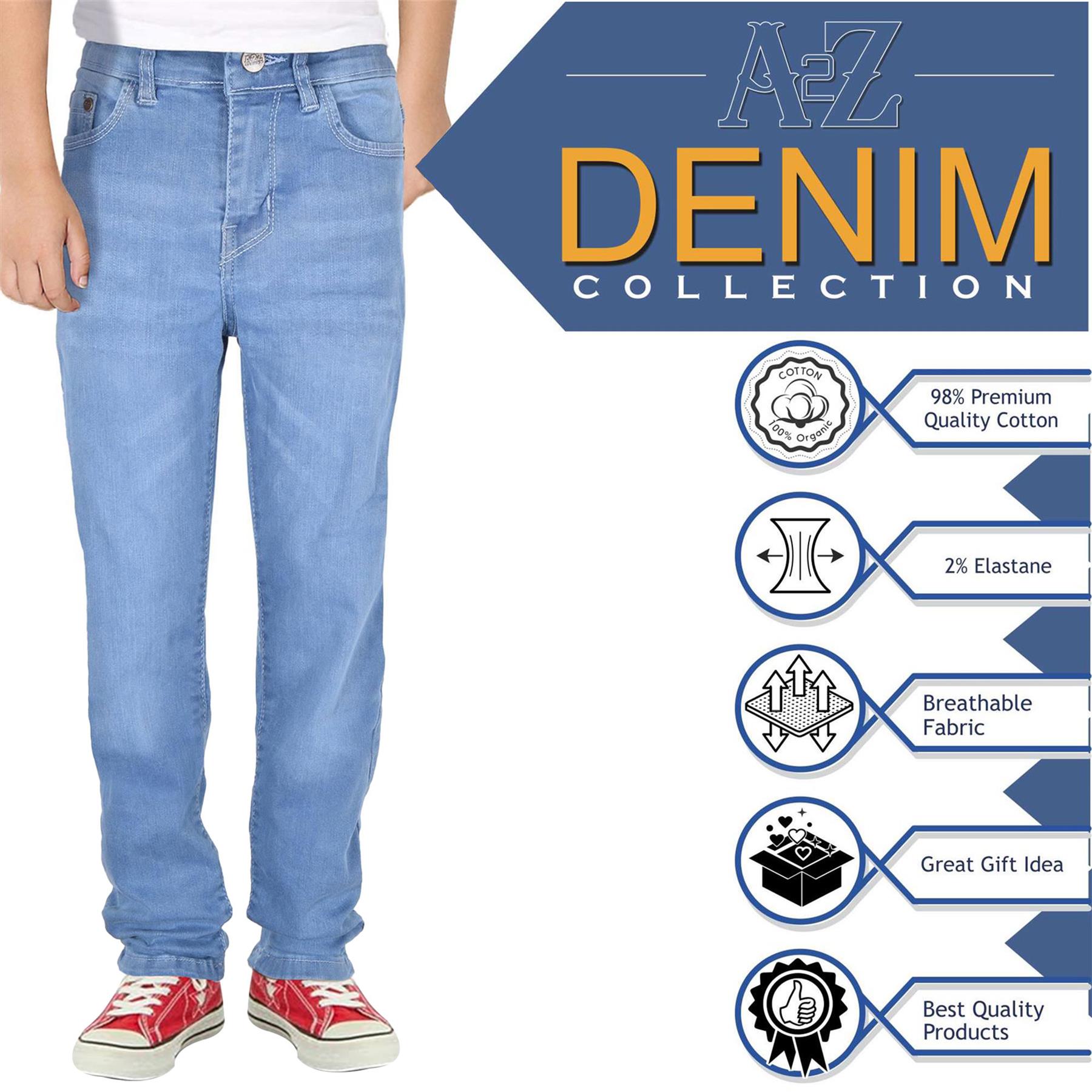 ＜H BEAUTY&YOUTH＞ COTTON LINEN DENIM SHT A2Z 4 Kids Boys Relaxed Straight Fit Cut Jeans for Teens Cotton