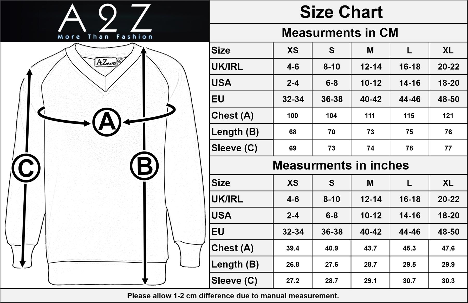 A2Z Men Women 2 Pack V Neck Jumper Long Sleeves Comfort Sportswear Sweatshirt - Picture 8 of 8