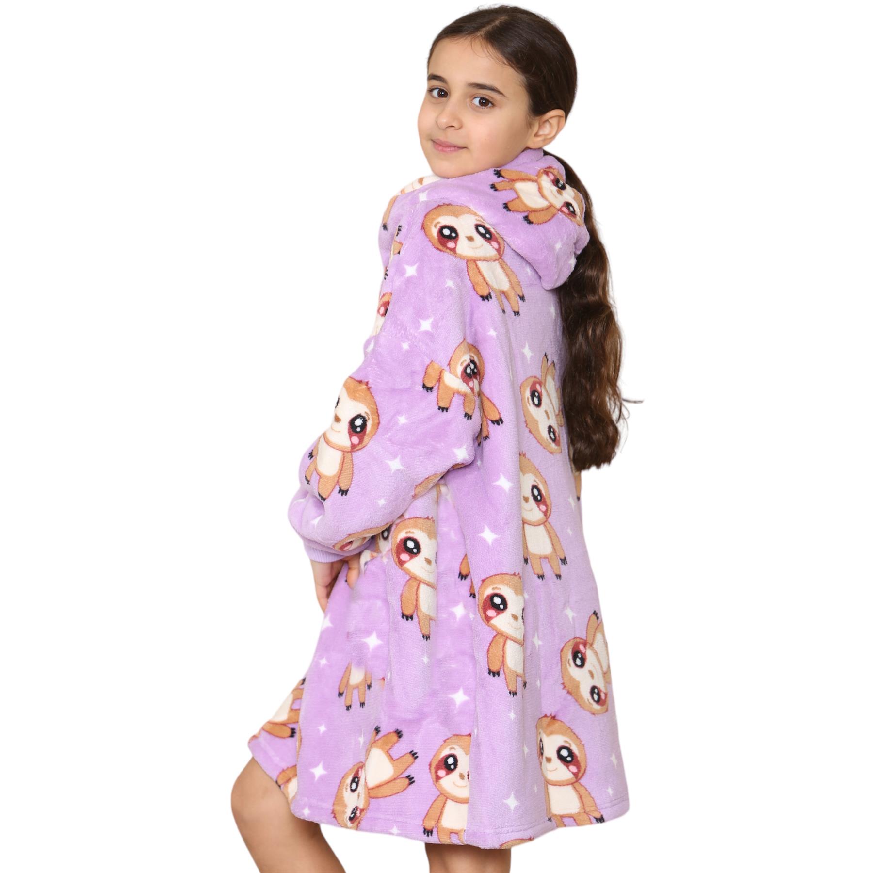 Kinder Mädchen Jungen Ultra Soft Oversized Hoodie Kuschel Plüsch Sherpa Fleece Futter - Bild 50 von 63