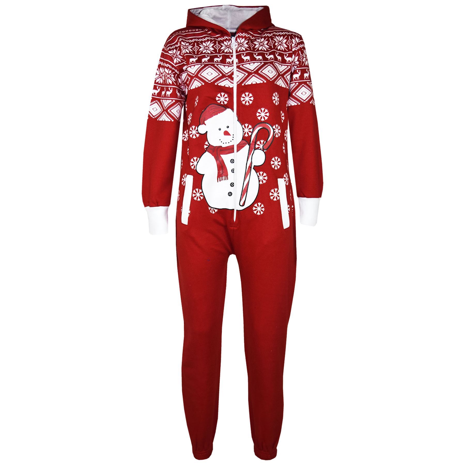Kids Girls Boys Novelty Christmas Santa Reindeer A2Z Onesie One Piece Jumpsuit - Picture 50 of 58