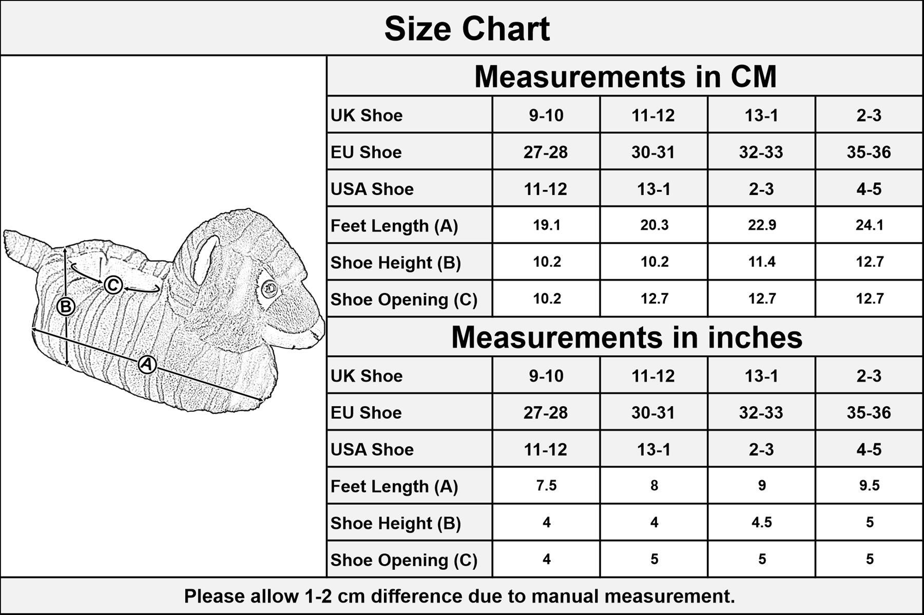 A2Z 4 Kids Boys Girls Cute Animal Slippers Non-Slip Winter Plush Warm Baby Shoes - Picture 5 of 24