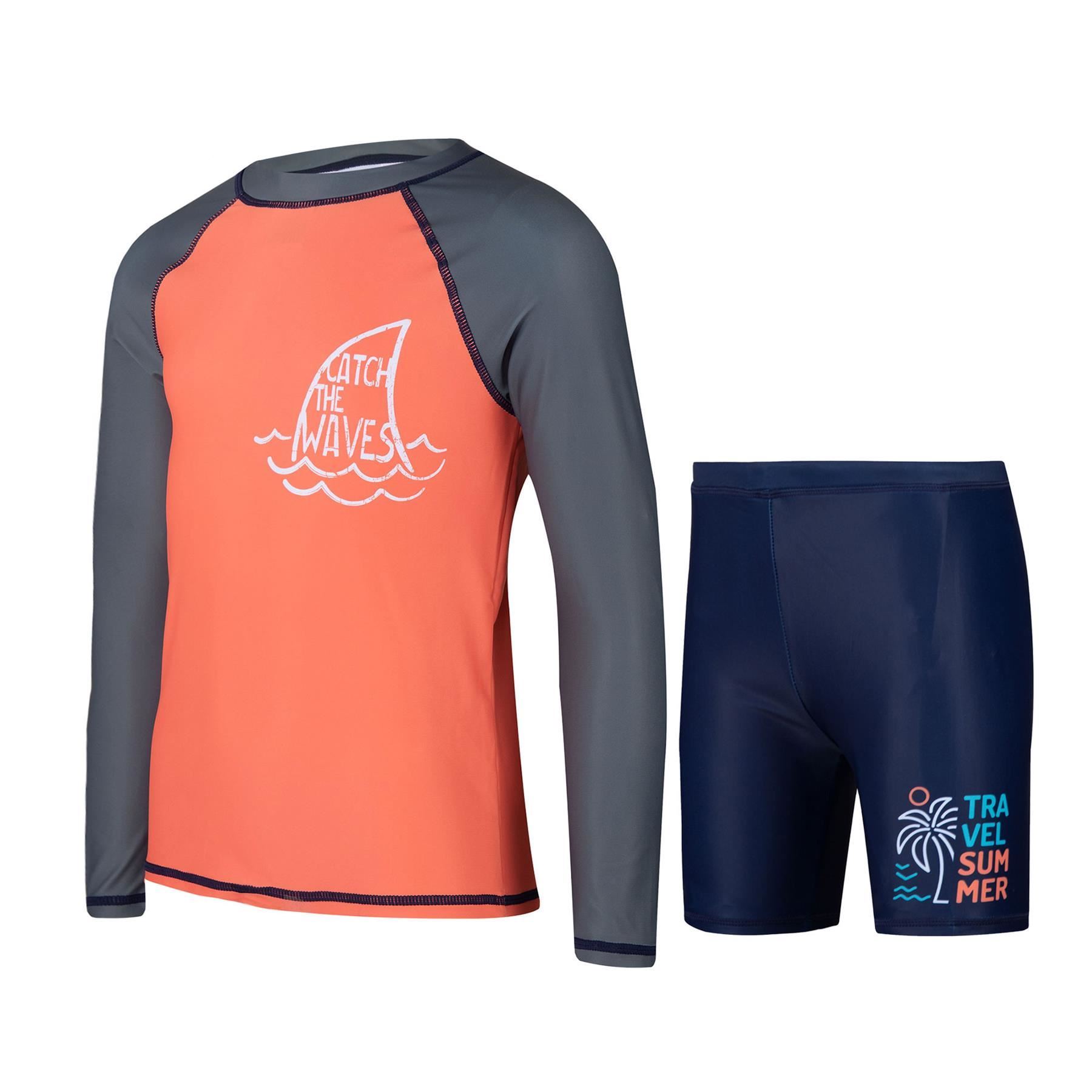 A2Z 4 Kids Boys Swimming Costume Kids Beach Bathing Swim Set Two Piece Swimsuit - Picture 21 of 79