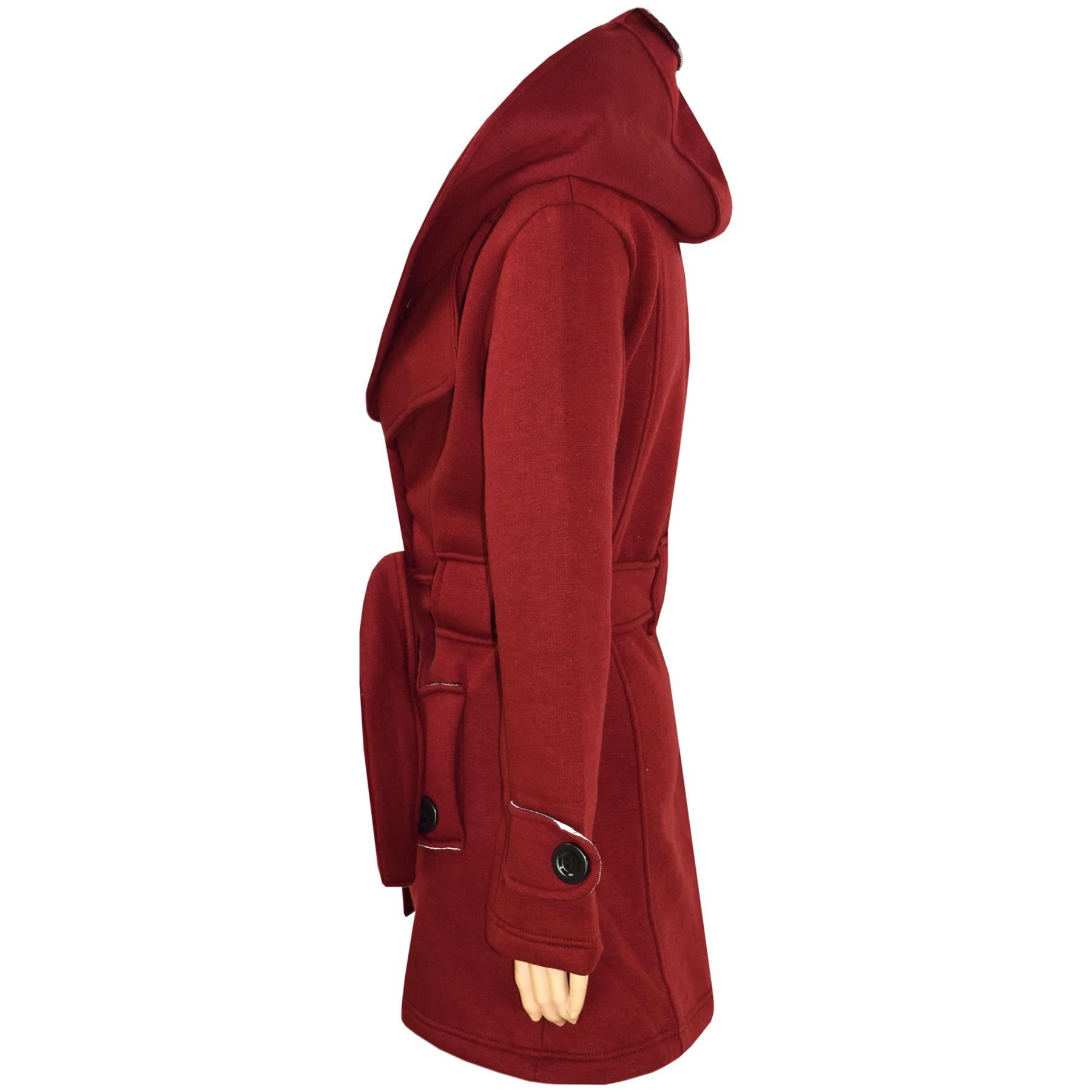 Kids Girls Overcoat Hooded Trench Coat Padded Oversized Lapels Long Parka Jacket