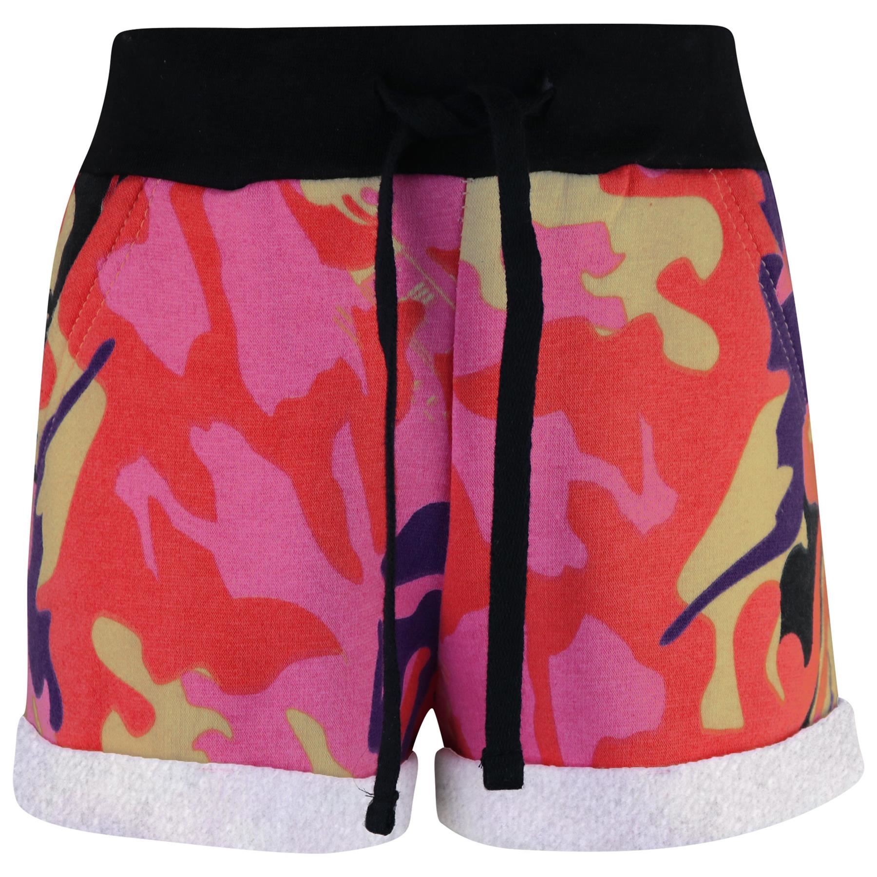 Kids Girls Shorts Fleece Camouflage Baby Pink Summer Hot Short Dance
