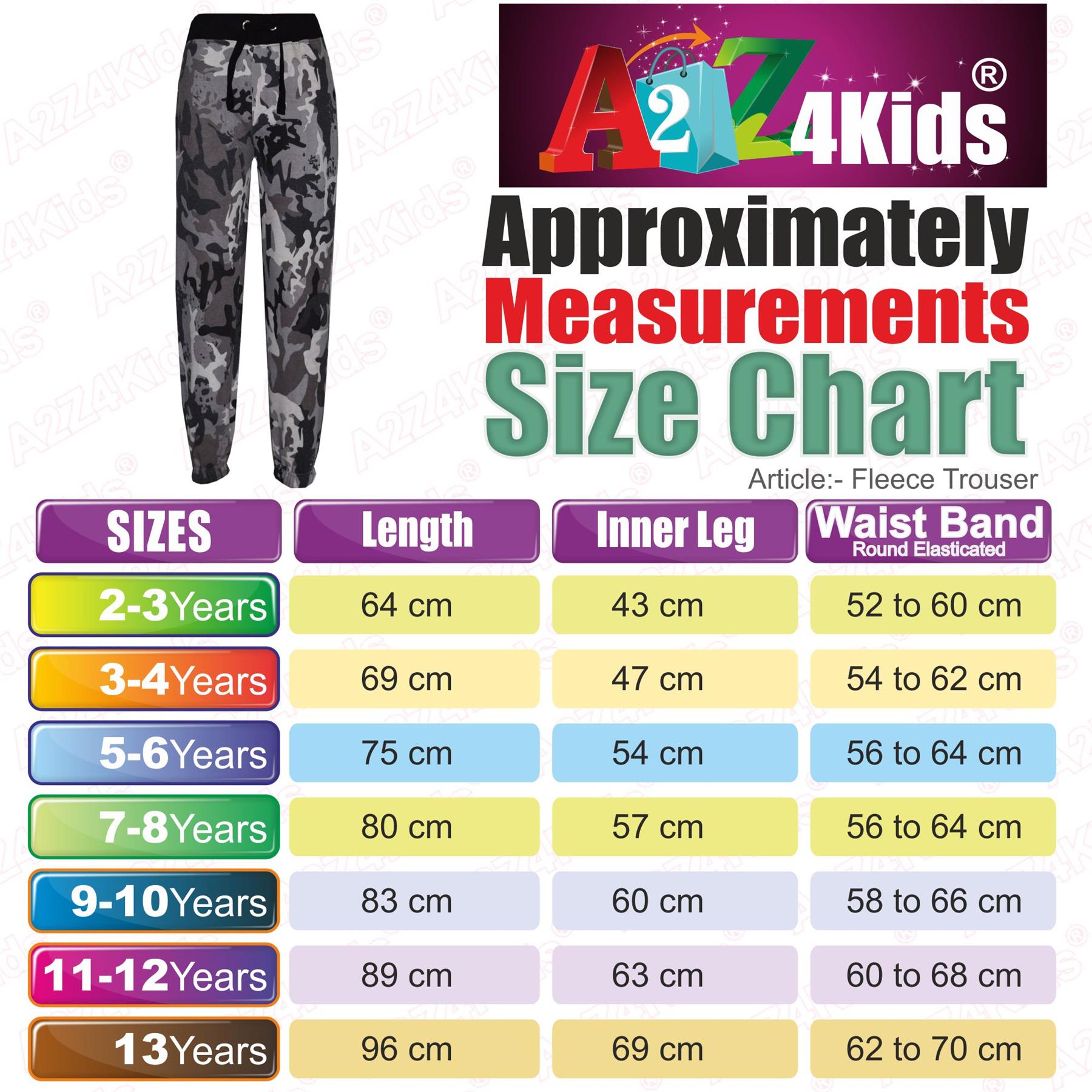 Kids Boys Girls Joggers Jogging Pants Trackie Bottom Fleece Casual Trouser 5-1 - Picture 28 of 81