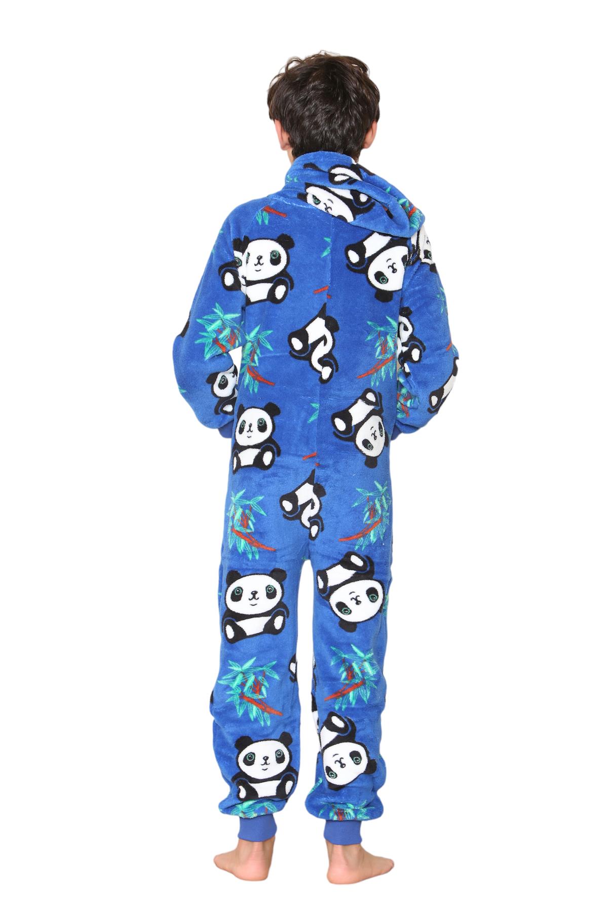 A2Z Onesie One Piece Pyjama Set Panda Print for Boys and Girls Childrens - Picture 5 of 9