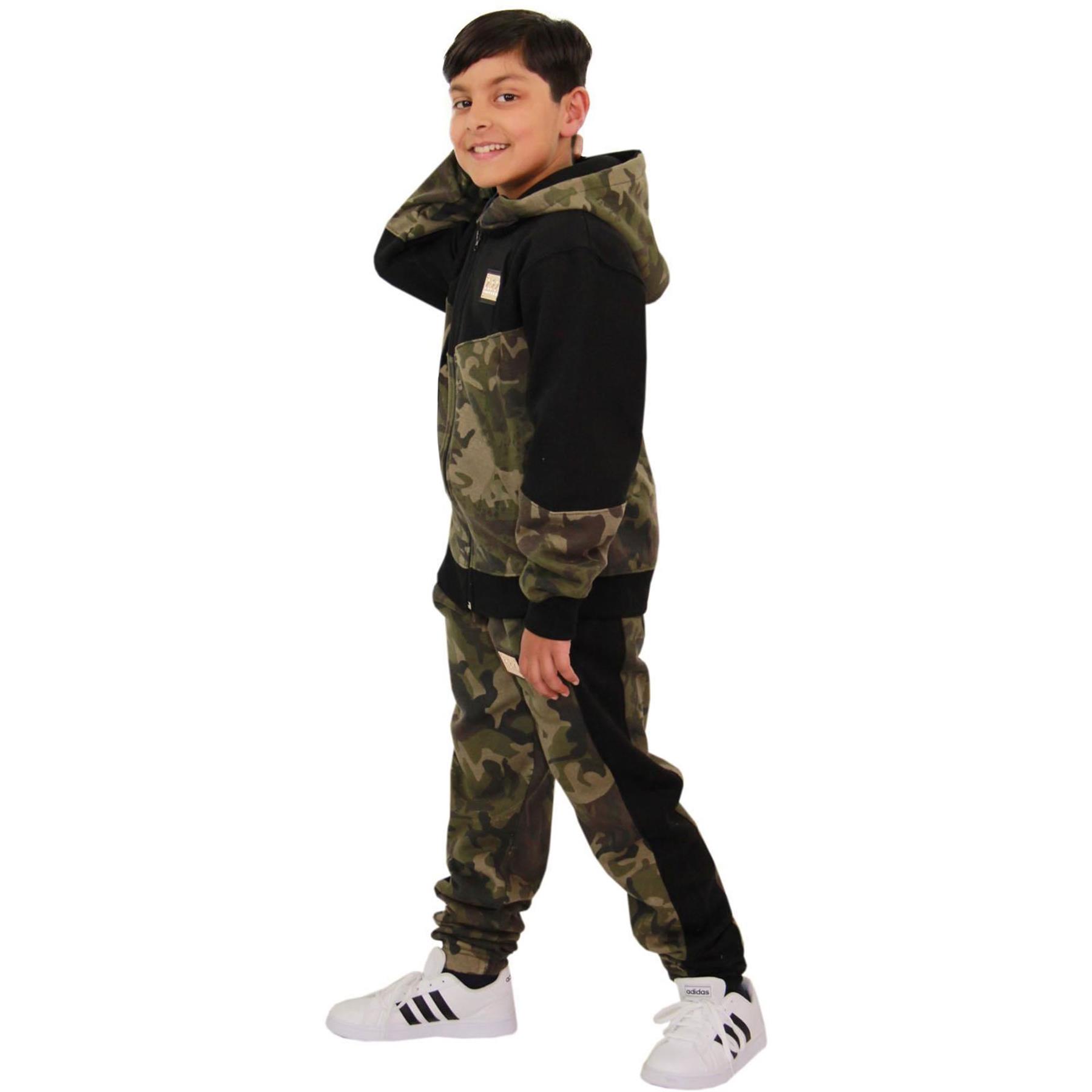 Boys Girls Tracksuit Fleece Hoodie Top Joggers Bottom Suit Set Age 2-13 years - Picture 34 of 56