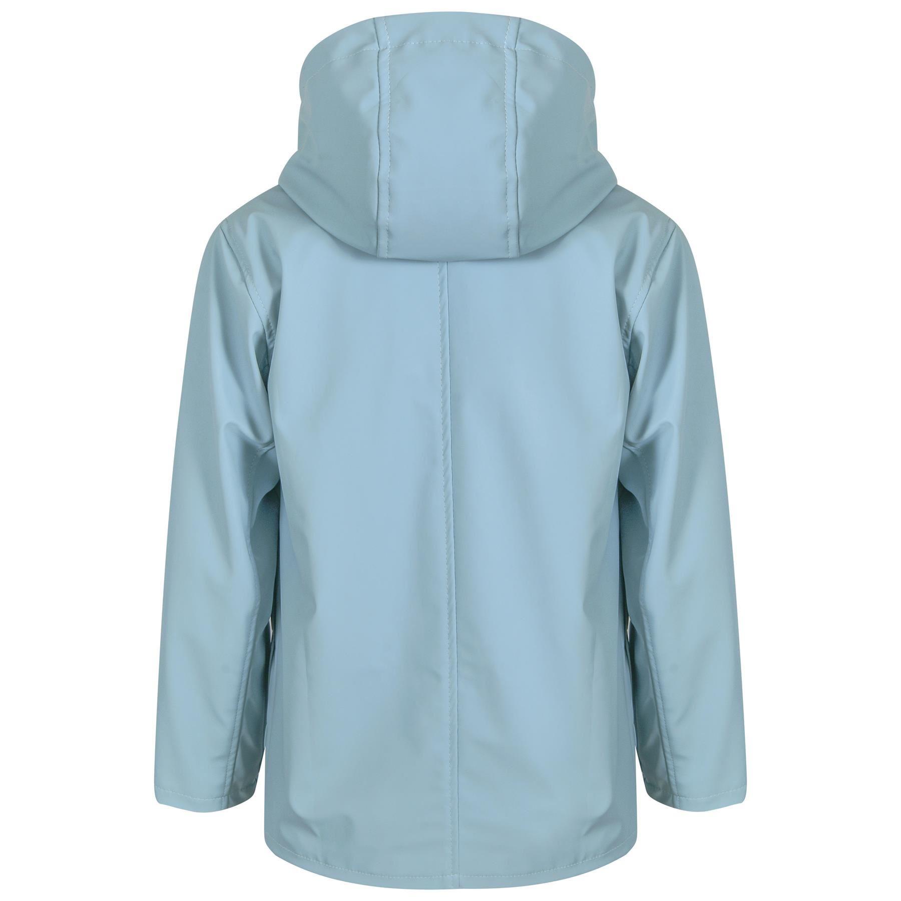 Mens Ladies Zipped Pockets Jacket Dusty Blue Puffer Jacket Long Sleeves Coat - Picture 6 of 9