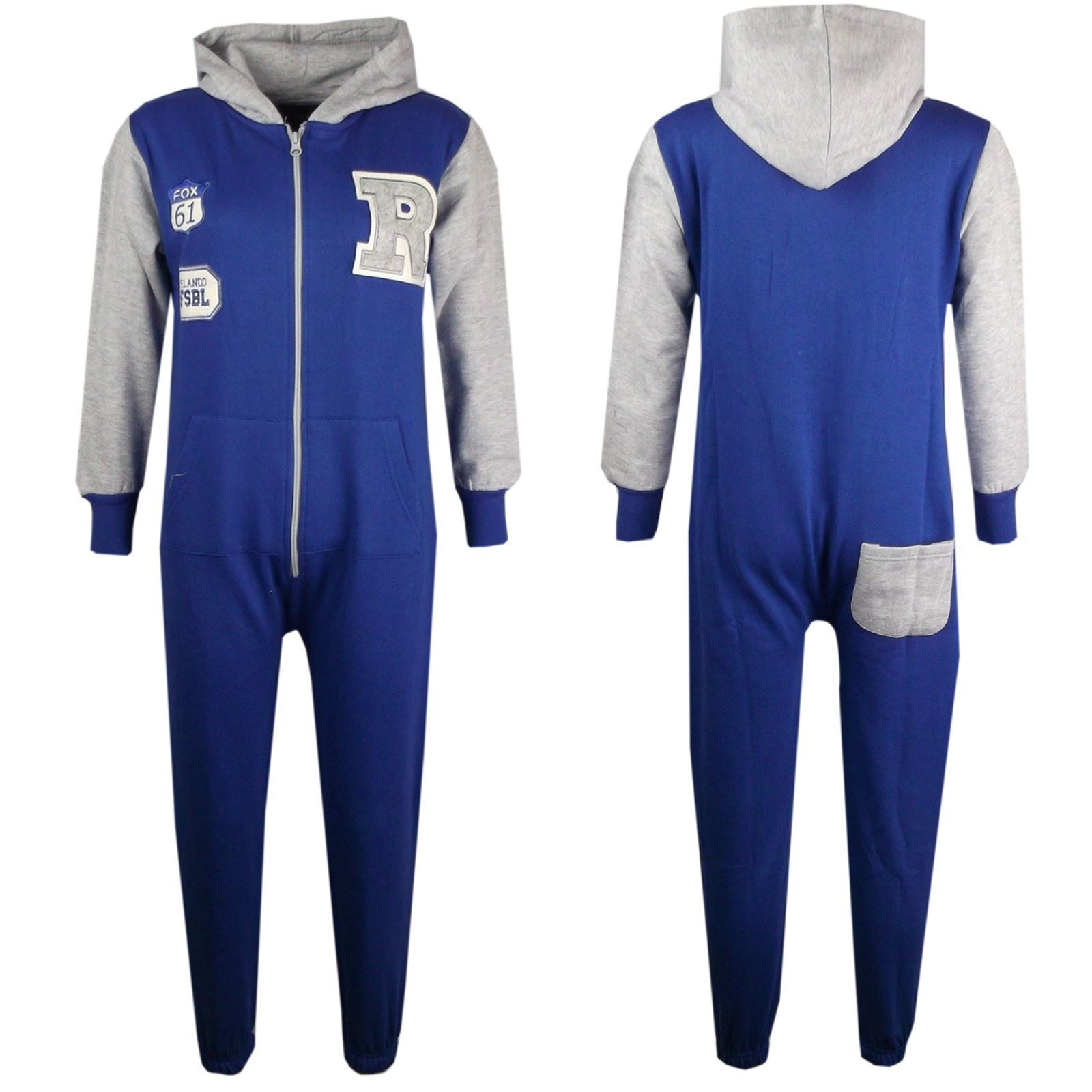 Kids Girls Boys R Baseball Varsity Hooded A2Z Onesie One Piece 7-13 Years - Picture 11 of 13