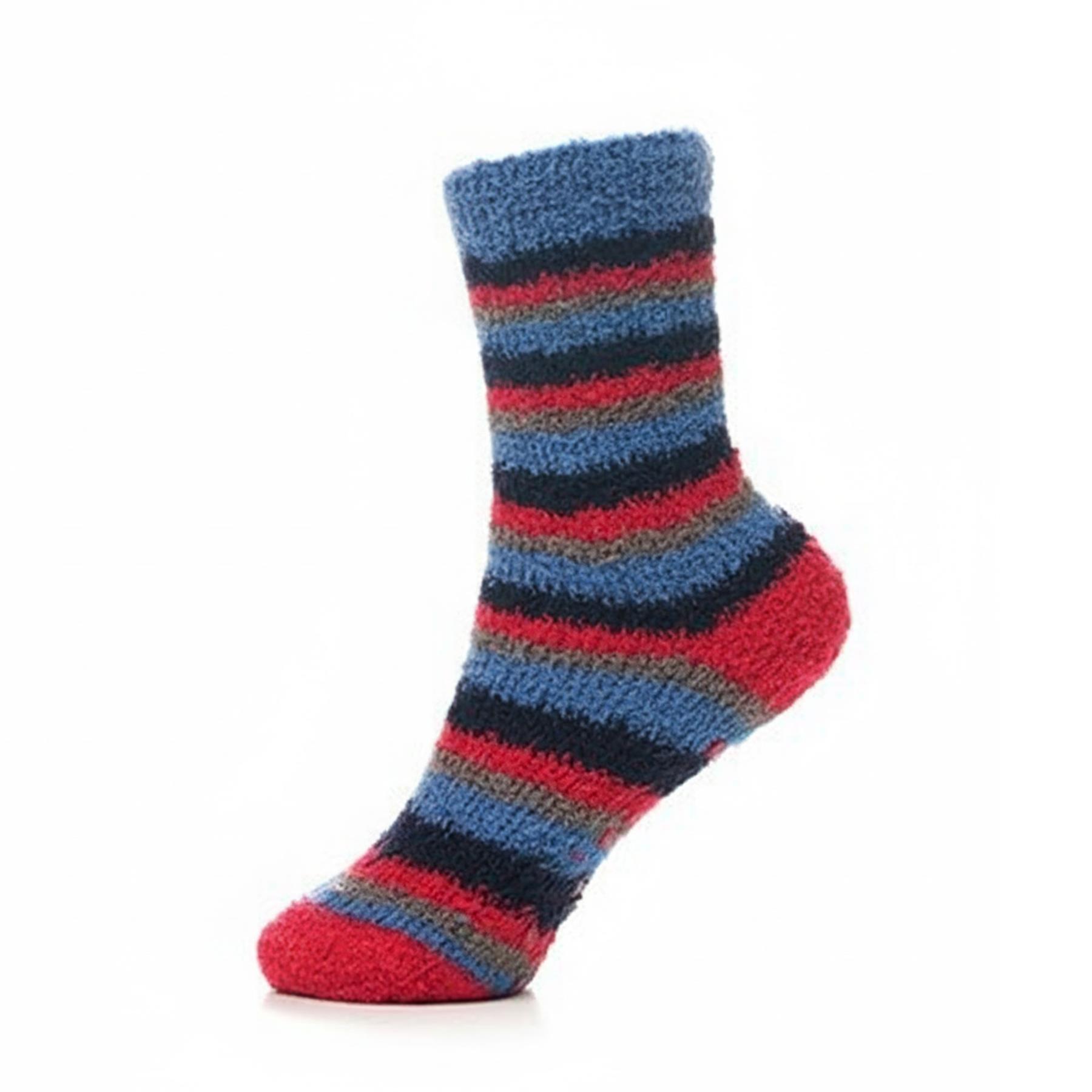 Kids Boys Cosy Thermal Socks Super Soft Fluffy Warm Non Skid Grippers Socks - Picture 4 of 9