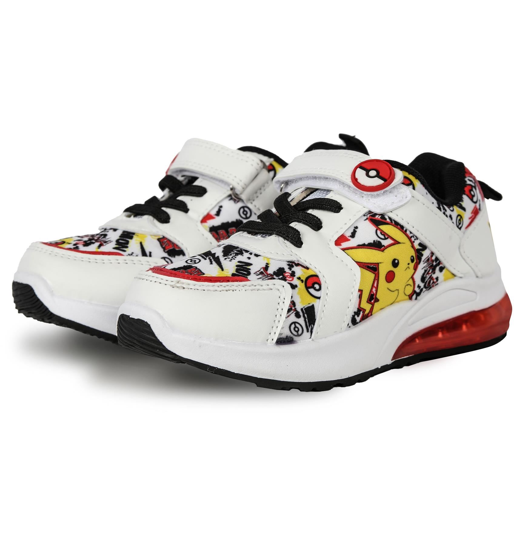 Niños Niños Pokemon Iluminado Entrenadores Oficiales Pikachu Zapatos LED Suelas Intermitentes