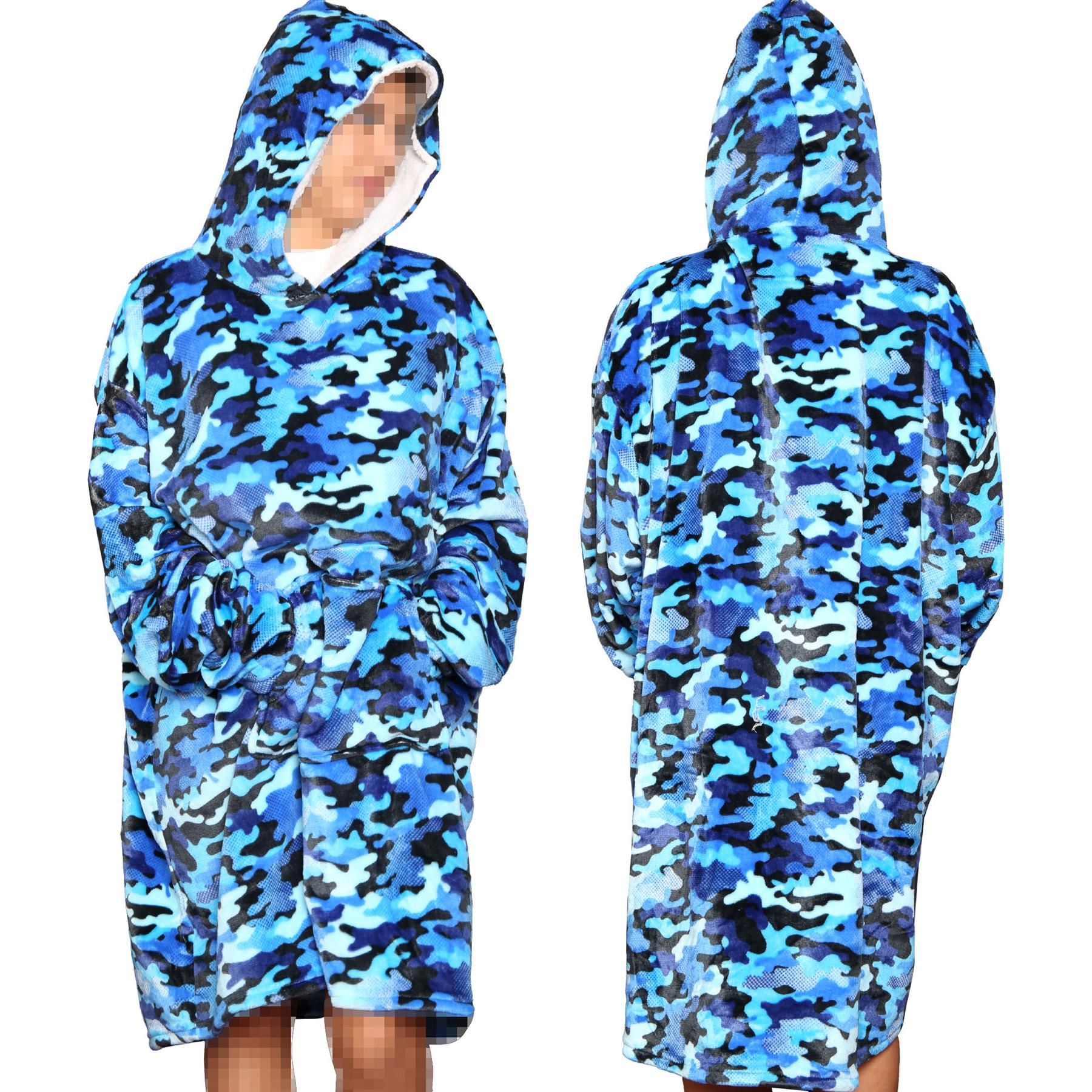 Unisex Hombres Damas Sudadera con Capucha de Gran Tamaño Animal Acurrucarse Manta Súper Suave Cálida Vellón - Imagen 14 de 104