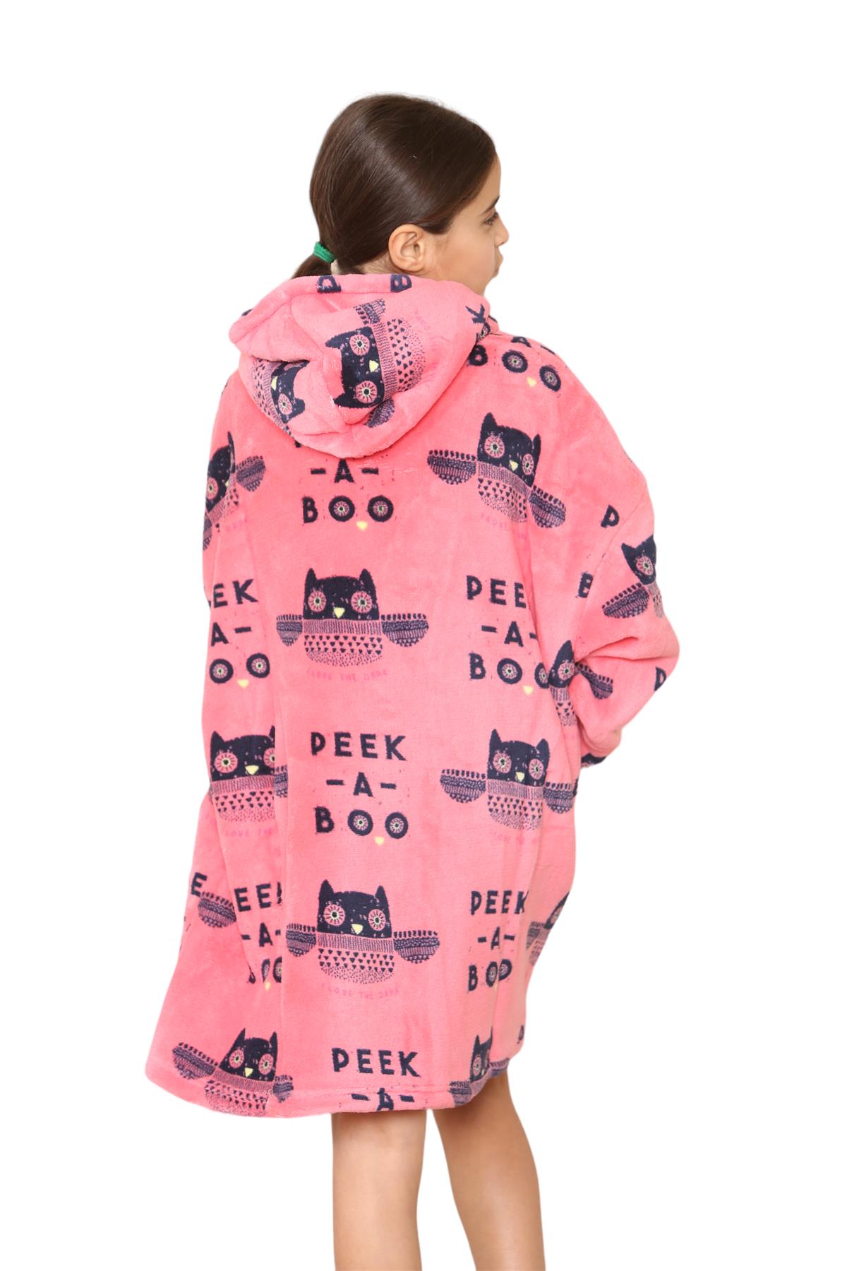 Kinder Mädchen Jungen Ultra Soft Oversized Hoodie Kuschel Plüsch Sherpa Fleece Futter - Bild 41 von 63